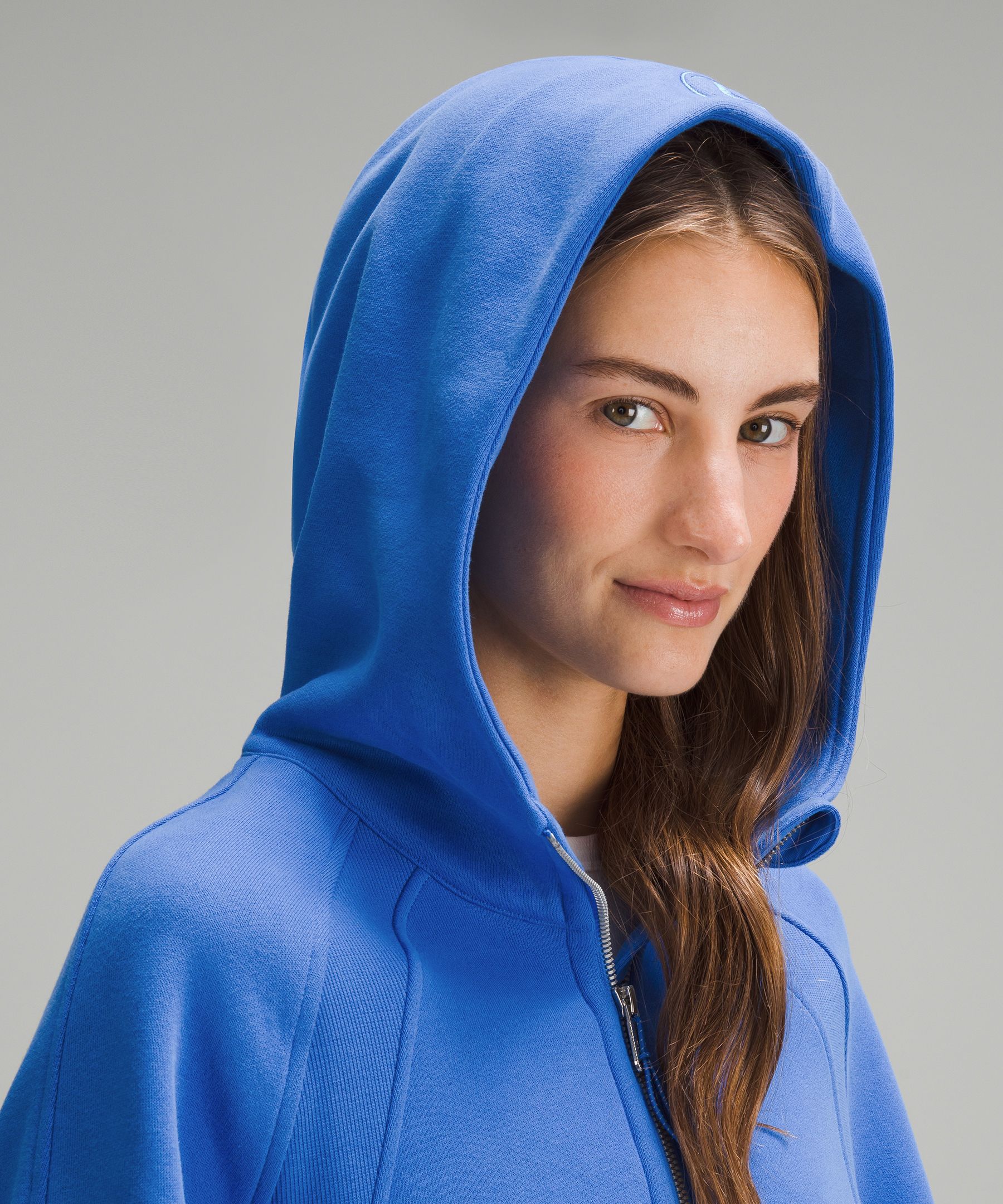 Pitch blue scuba oversized half zip hoodie