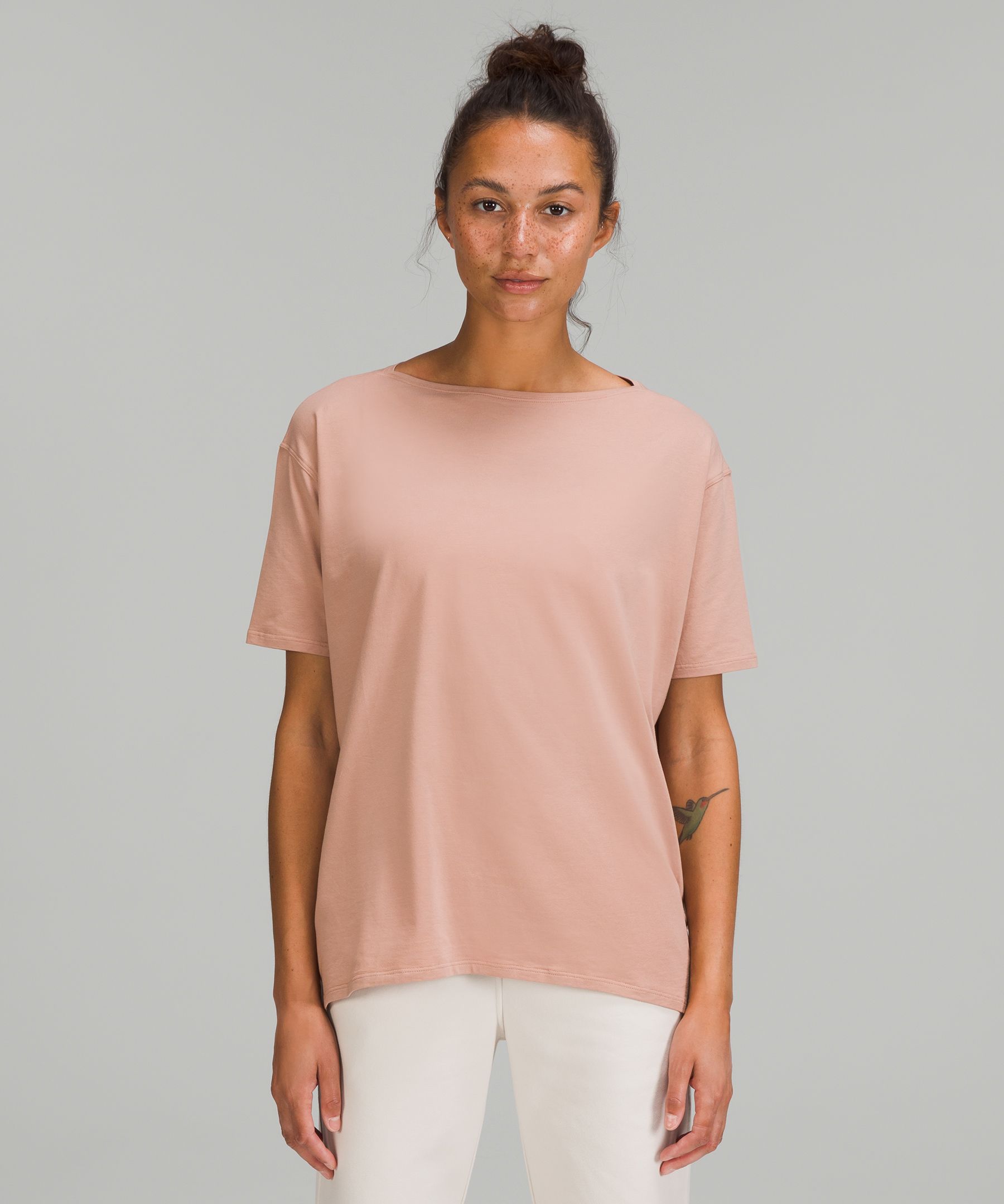 Lululemon Back In Action Short Sleeve Shirt In Sonic Pink