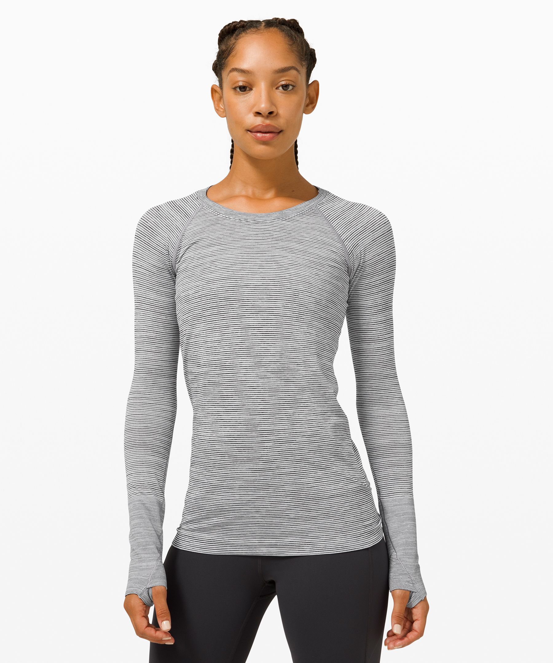 Lululemon Swiftly Tech Long Sleeve Shirt 2.0 In Wee Are From Space White