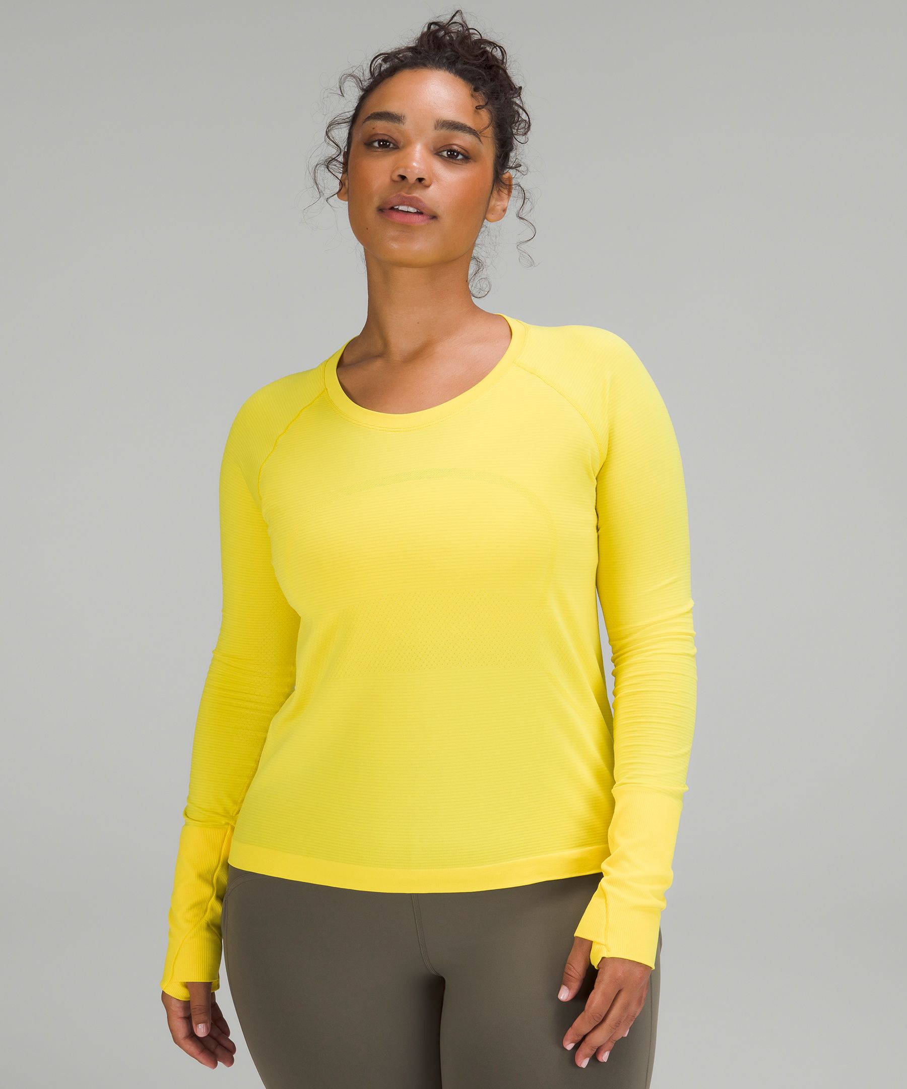 Lululemon Swiftly Tech Long Sleeve Shirt 2.0 *Race Length - Canyon Orange / Canyon  Orange - lulu fanatics