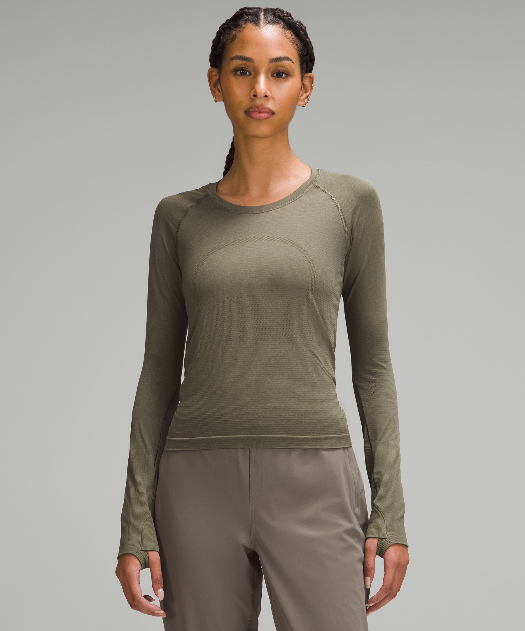 Women's Thumbholes Long Sleeve Tops