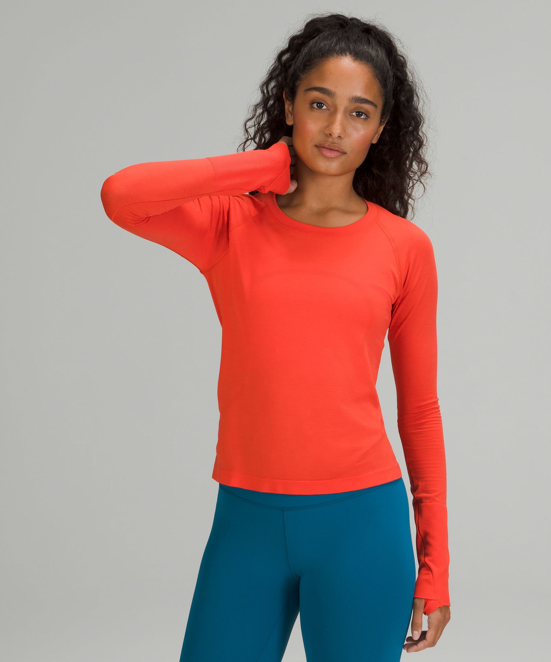 Lululemon Swiftly Tech Long Sleeve Shirt 2.0 Race Length In Autumn Red/autumn Red