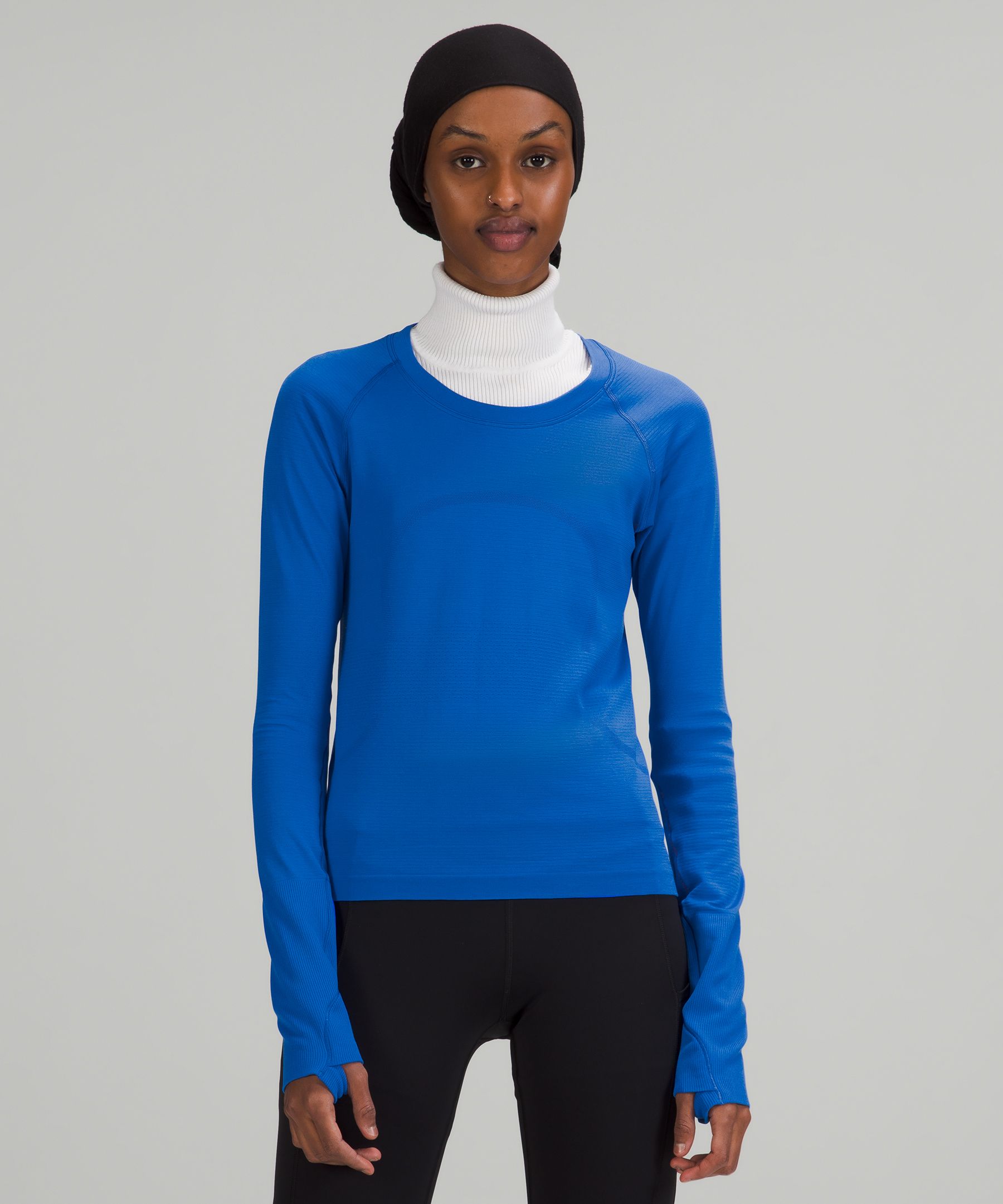 Lululemon Swiftly Tech Long Sleeve Shirt 2.0 Race Length In Blazer Blue Tone/blazer Blue Tone