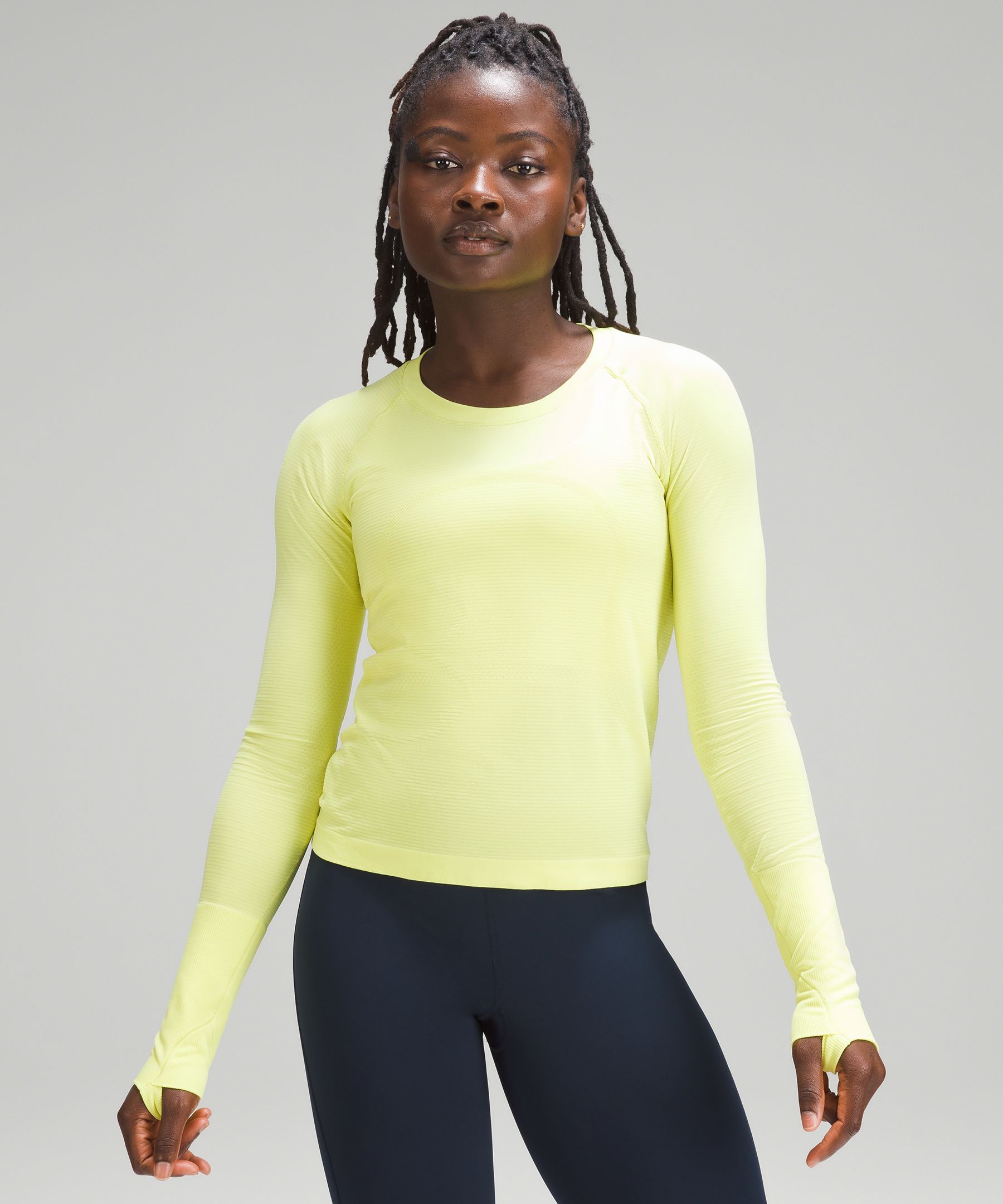 Lululemon Swiftly Tech Long Sleeve Shirt 2.0 Race Length In Electric Lemon/electric Lemon