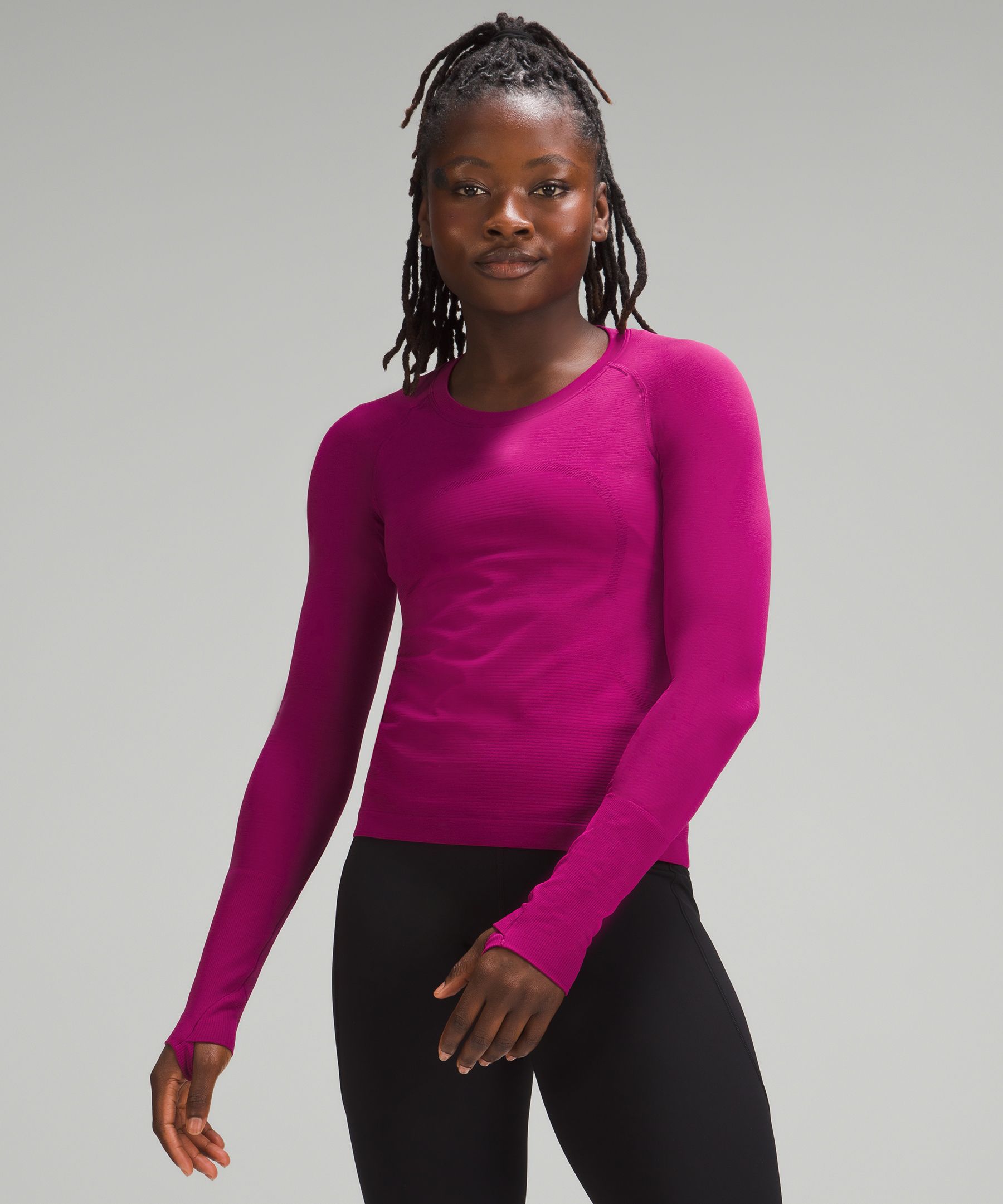 NEW LULULEMON Swiftly Tech Long Sleeve Top 2.0 Race 4 Sonic Pink