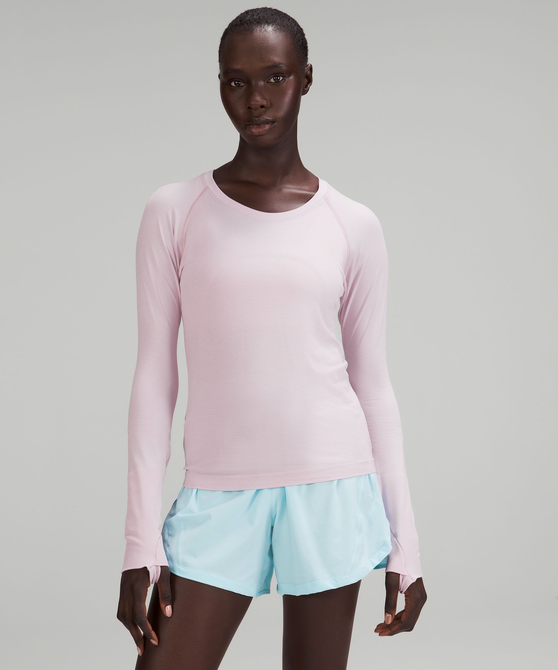 Lululemon swiftly tech store long sleeve pink