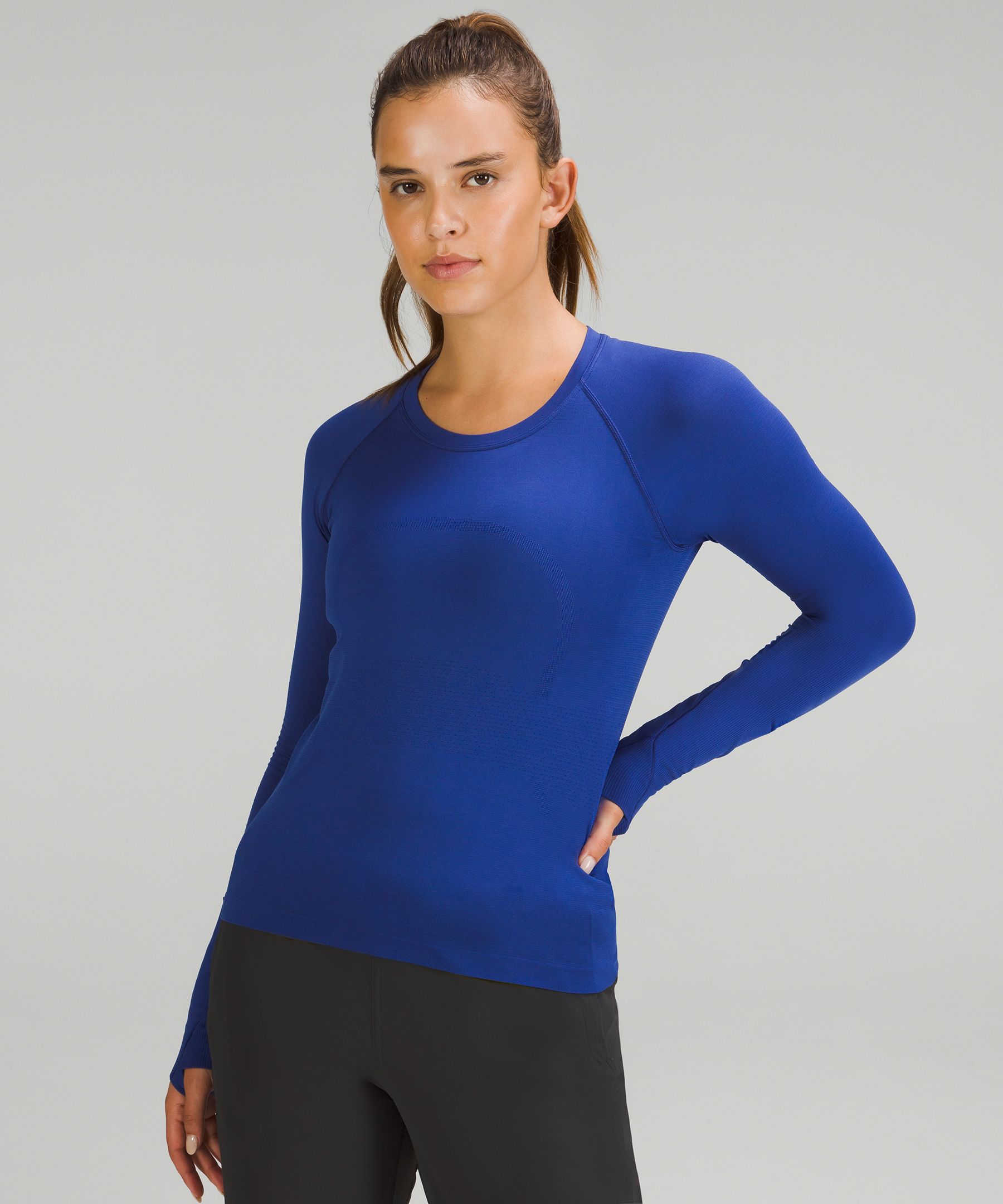 Lululemon Swiftly Tech Long Sleeve Shirt 2.0 - True Navy / Iron