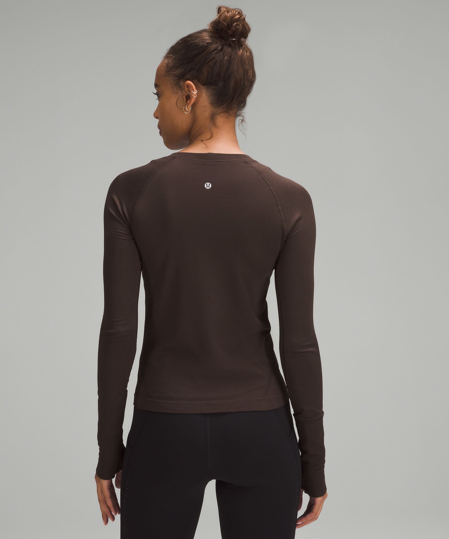 Lululemon Swiftly Tech Long Sleeve 2.0 *Race Length - Tetra Stripe Rhino  Grey / Black / Icing Blue / Turquoise Tide - lulu fanatics