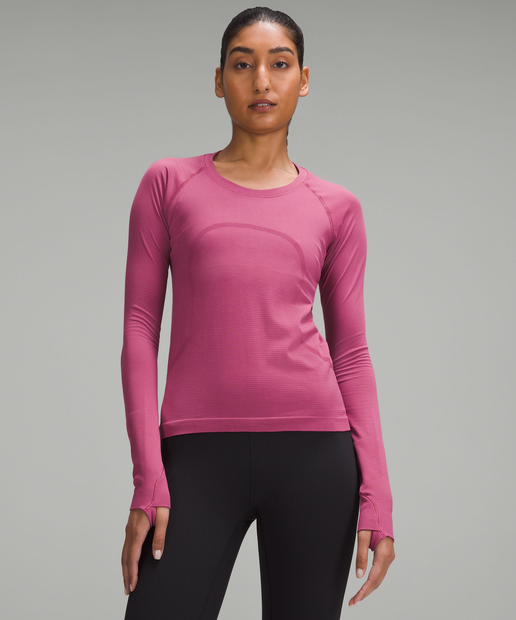 run:swiftly tech long sleeve, women's tops, lululemon athletica