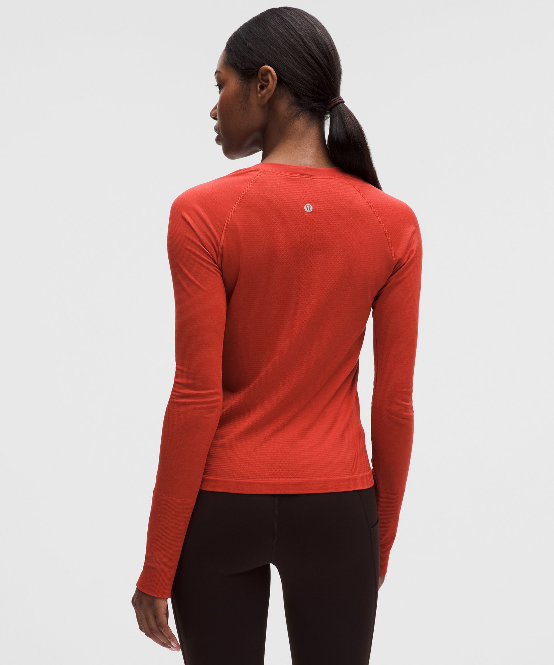 Lululemon Swiftly Tech Long-sleeve Shirt 2.0 In Orange