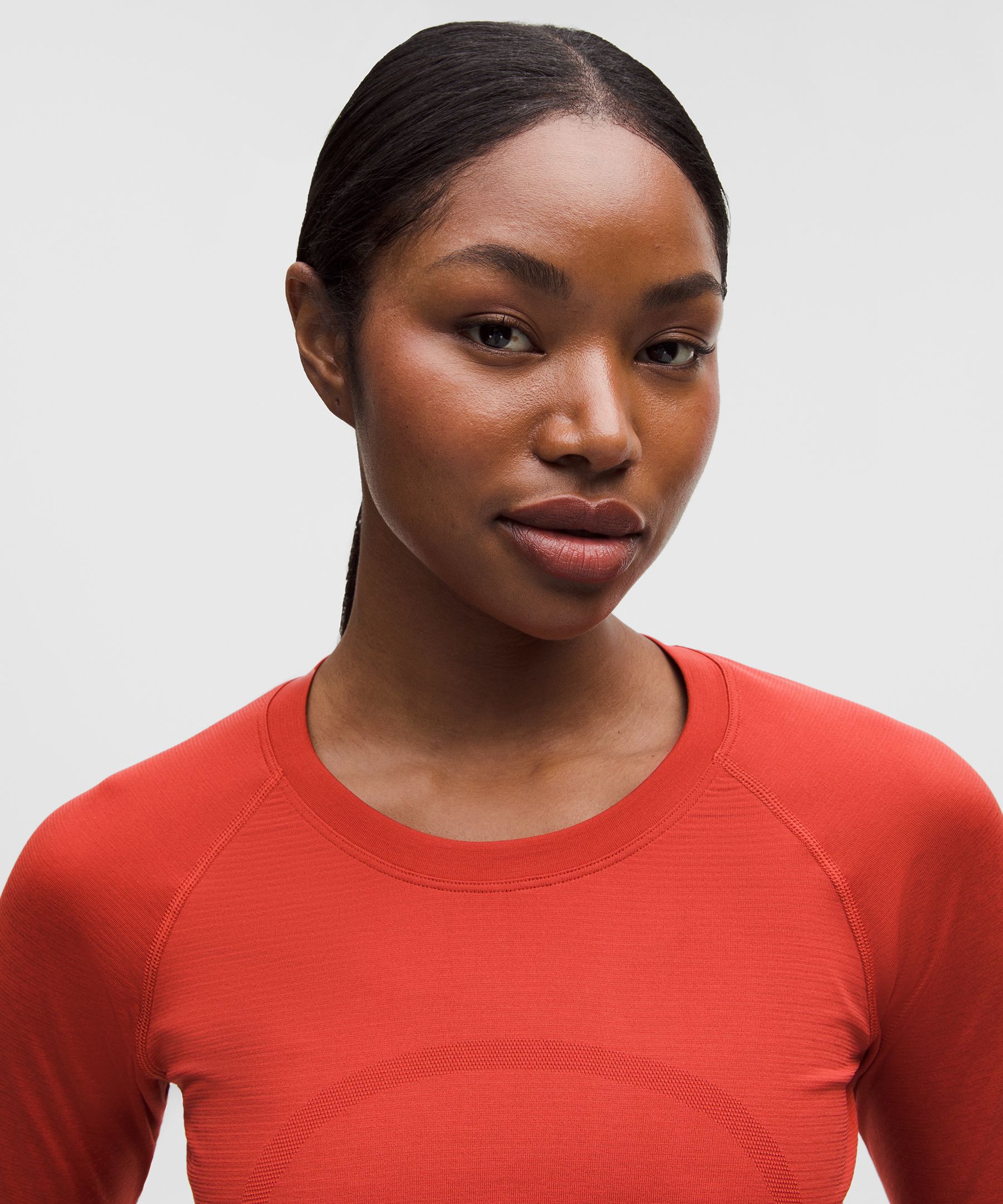 Lululemon Swiftly Tech Long-sleeve Shirt 2.0 In Orange