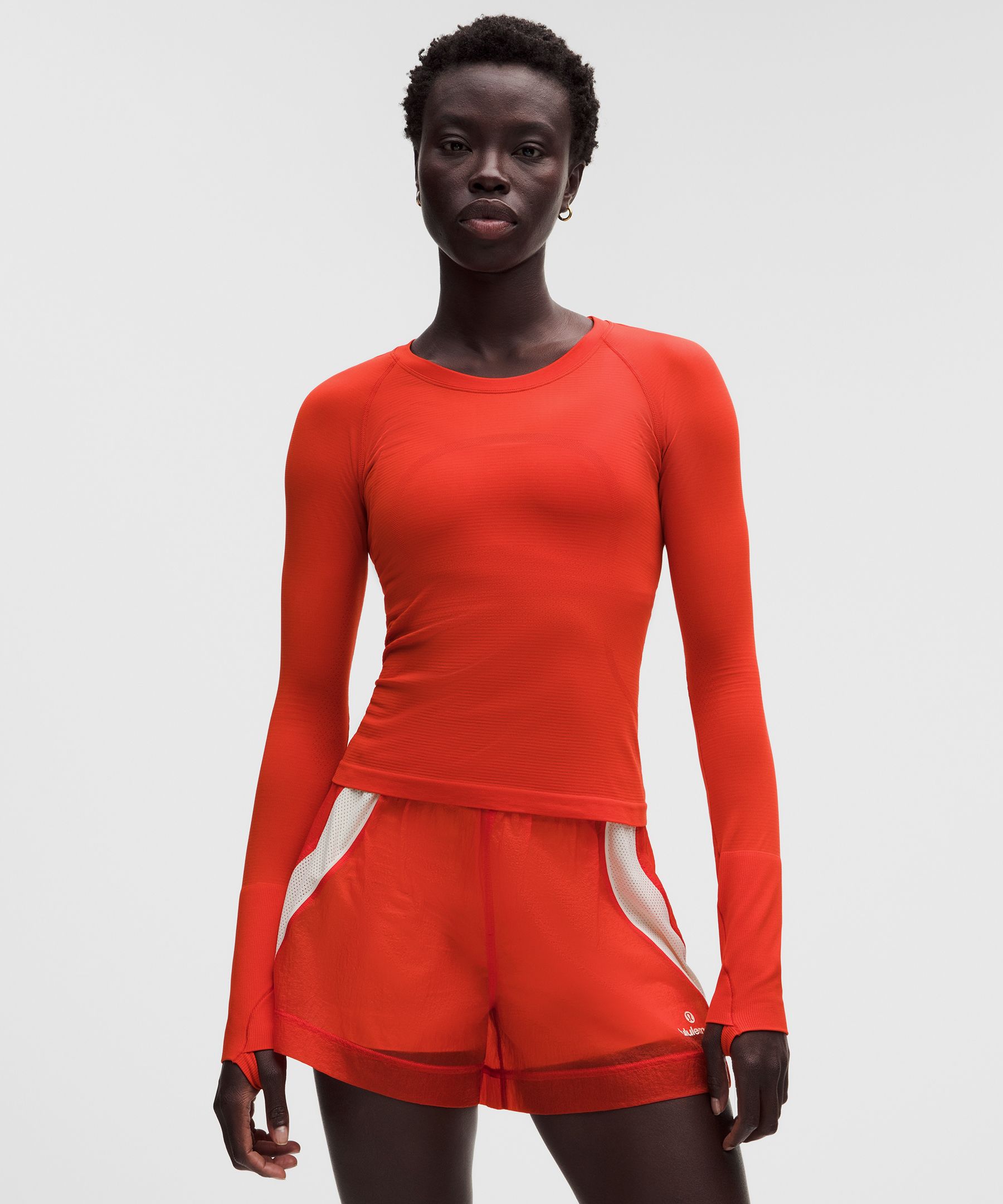 lululemon – Women’s Swiftly Tech Long-Sleeve Shirt 2.0 Waist Length – Color Red – Size 14