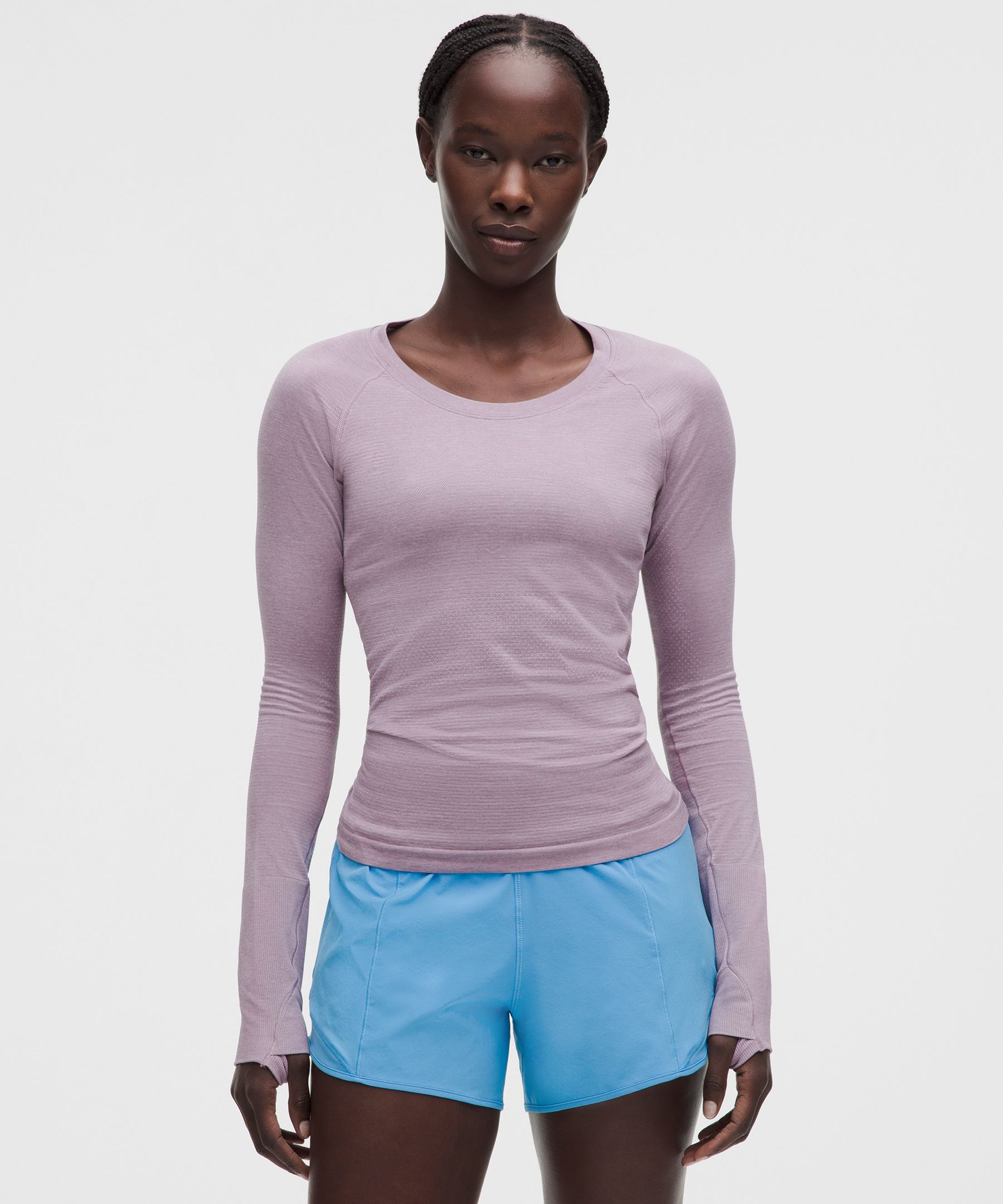 lululemon ルルレモン　Swiftly Tech 長袖シャツ 4 グレー Amazon.com: Lululemon Swiftly Tech Long Sleeve Crew (Slate, 2