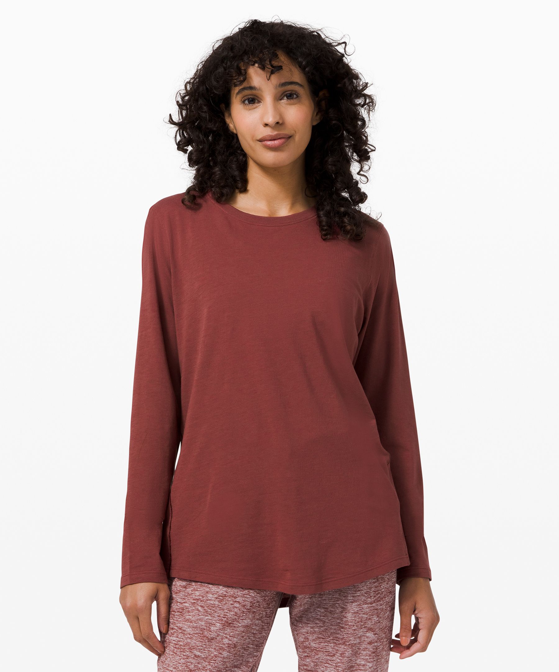 Lululemon Ever Ready Long Sleeve In Burgundy