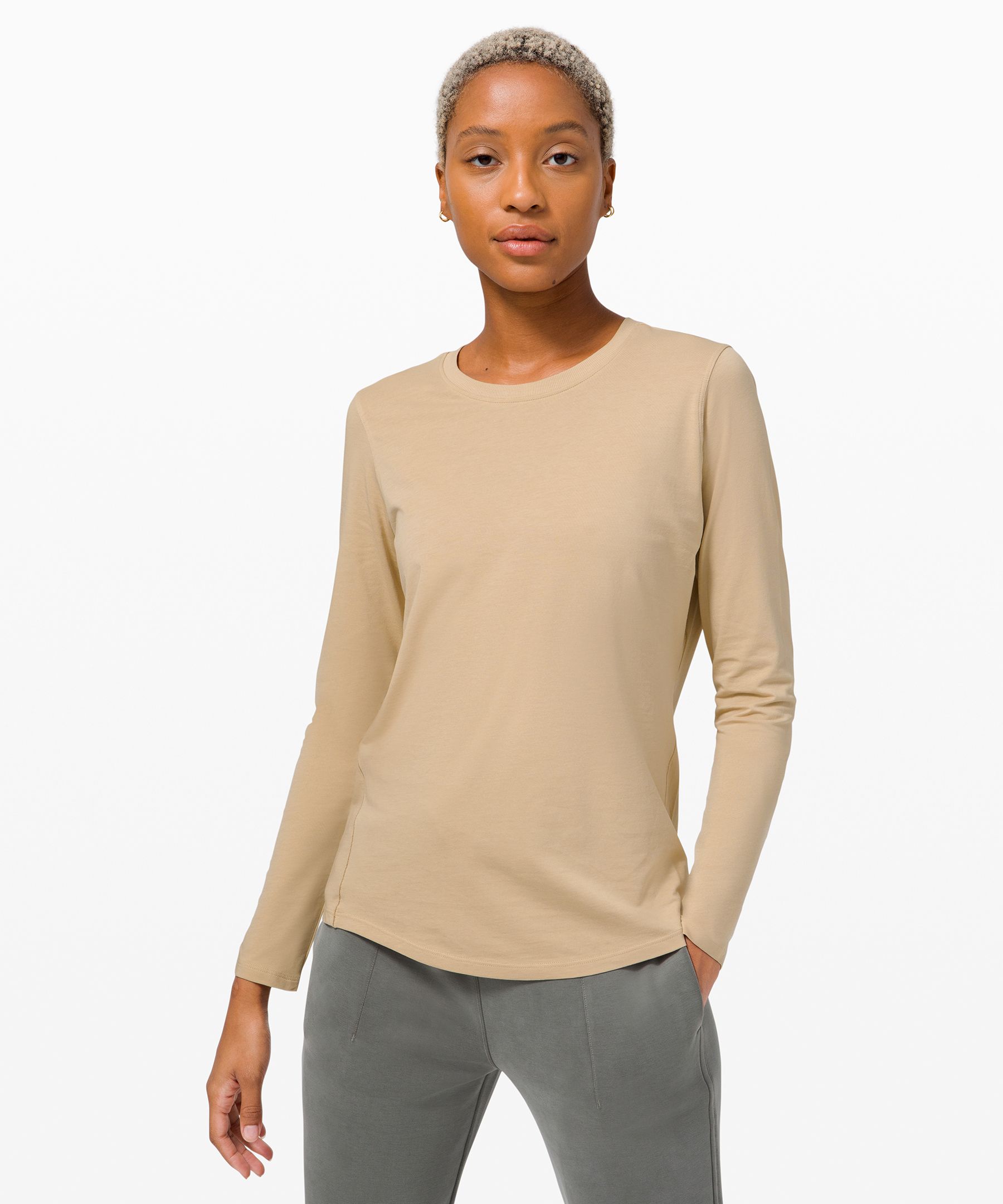 Lululemon Ever Ready Long Sleeve In Khaki