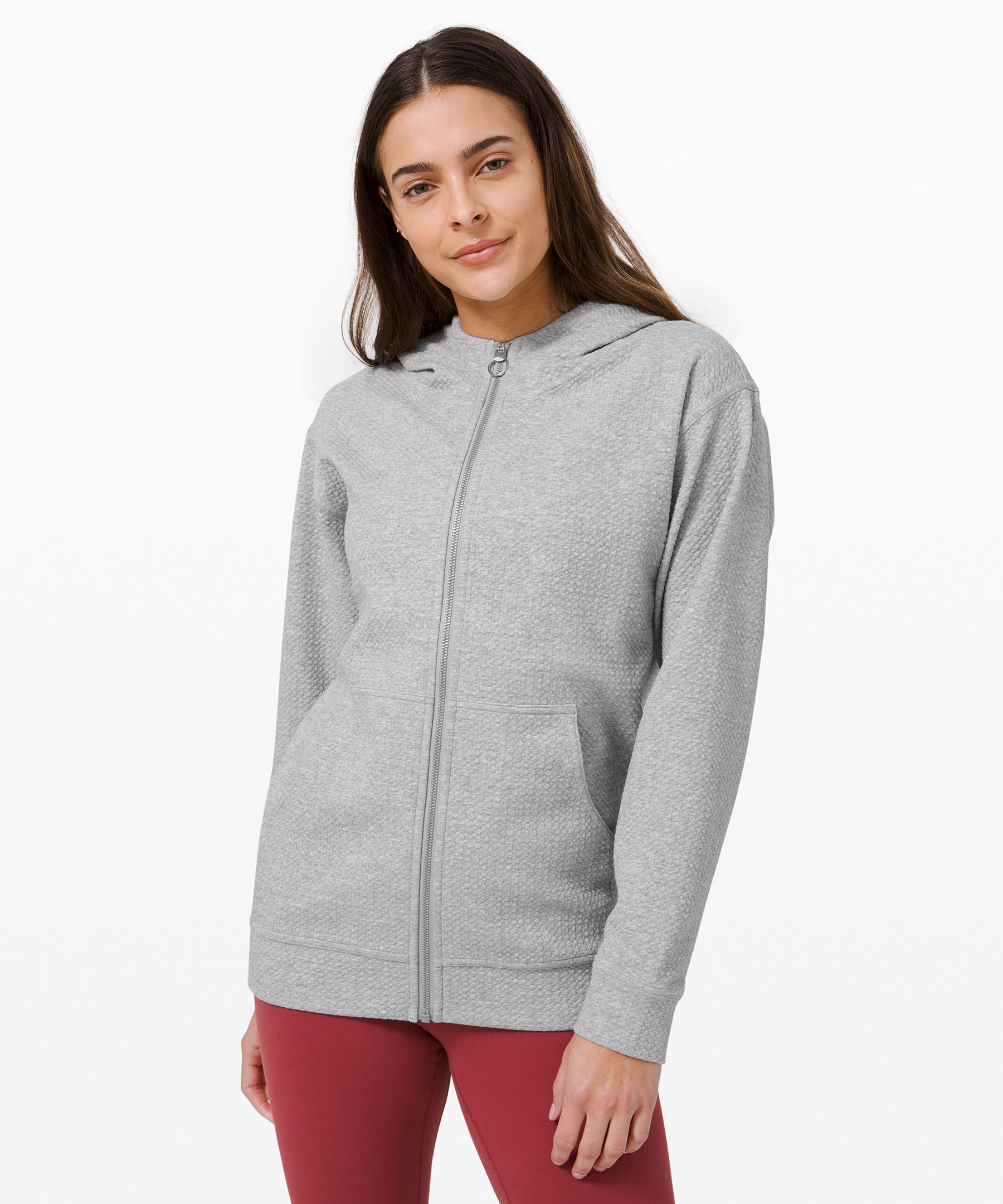 Lululemon grey zip on sale up