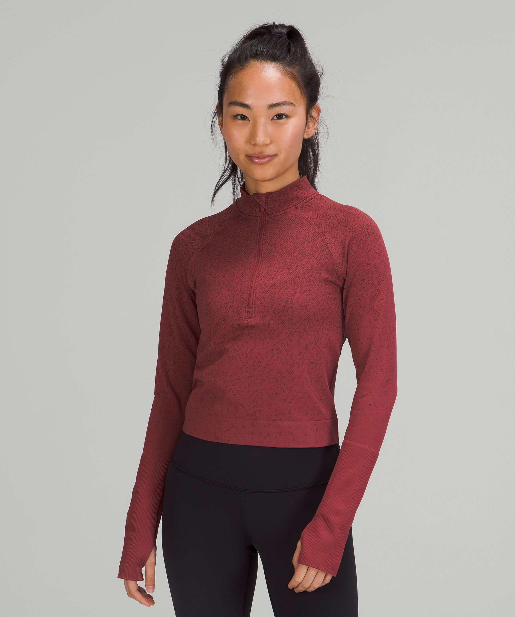 Lululemon athletica Rest Less Cropped Half Zip