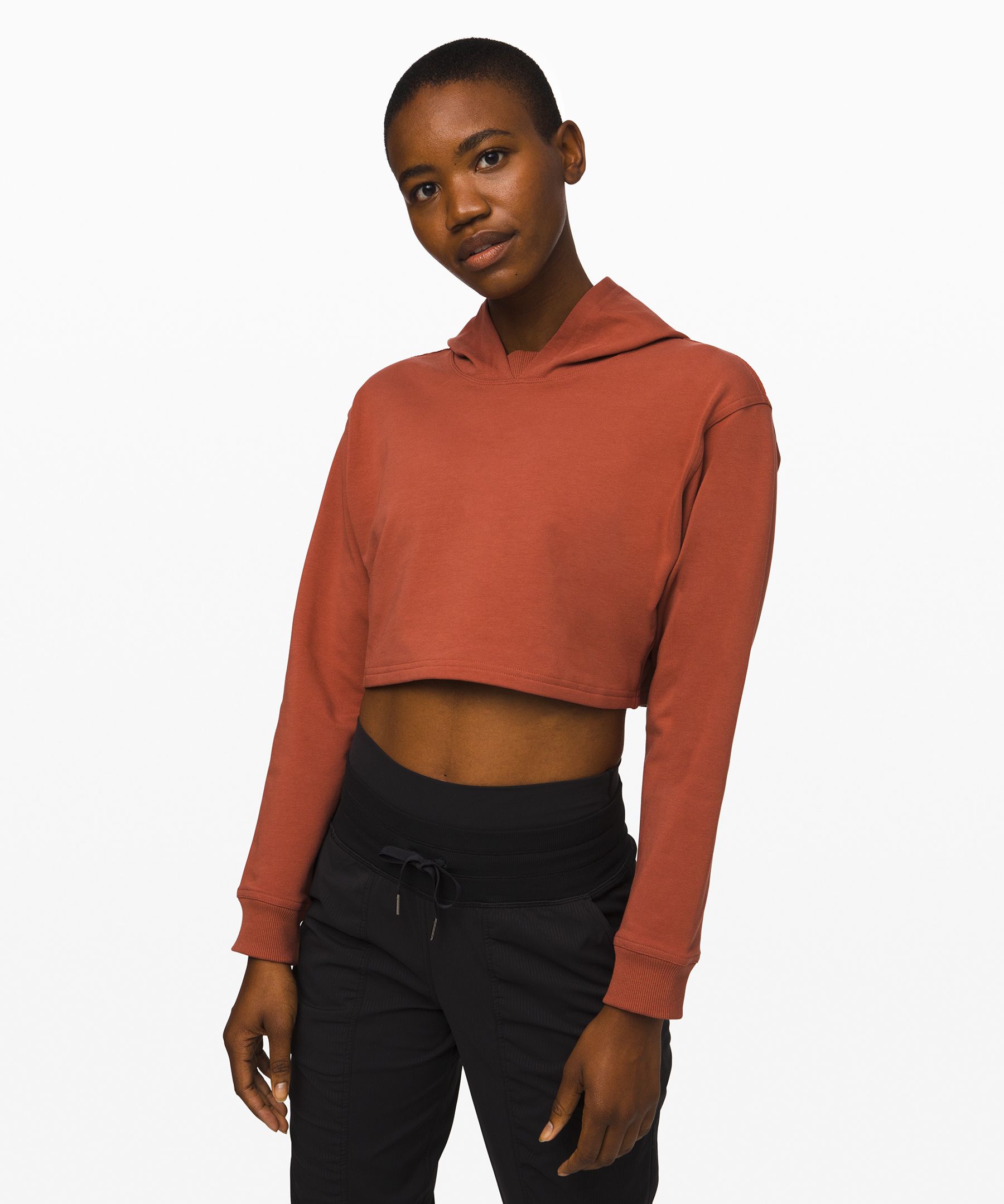 Lululemon All Yours Cropped Hoodie - Black (First Release) - lulu