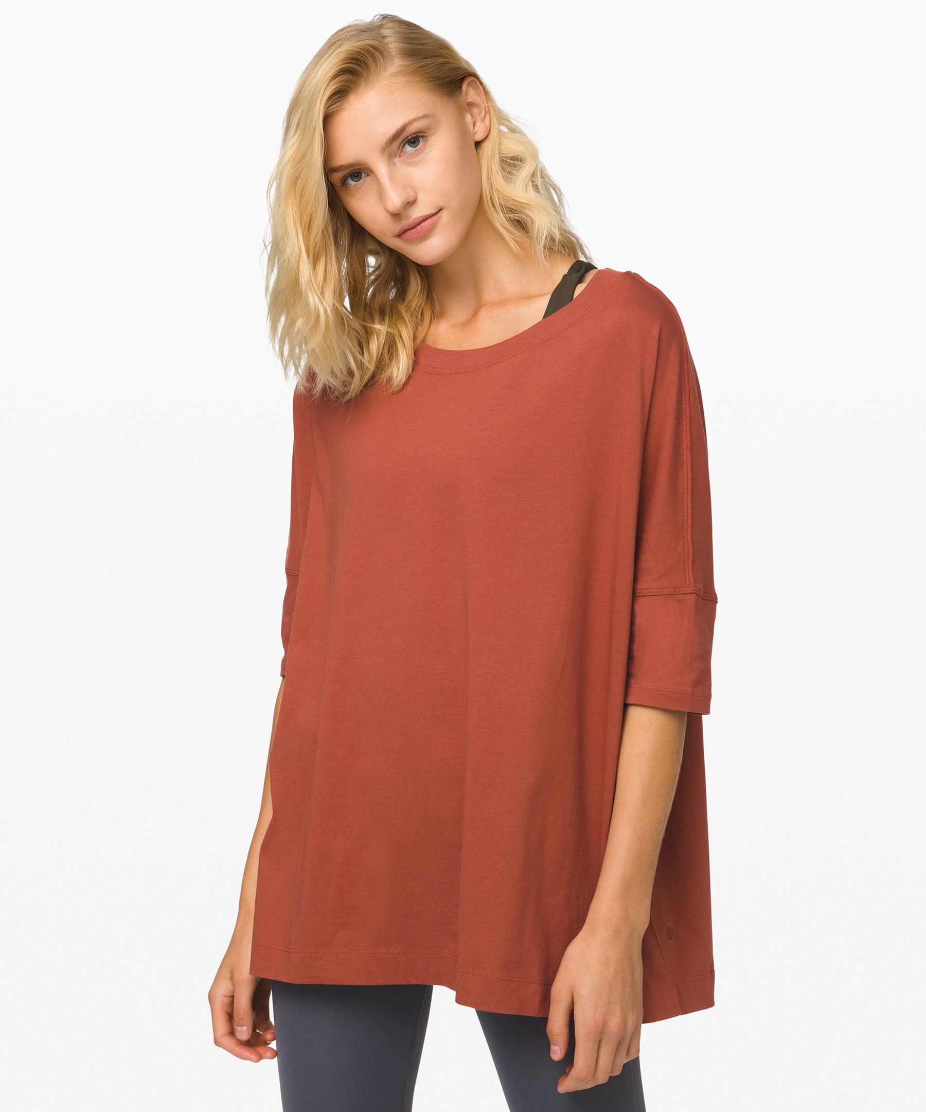 Lululemon All Yours Boyfriend Box Tee In Rustic Clay