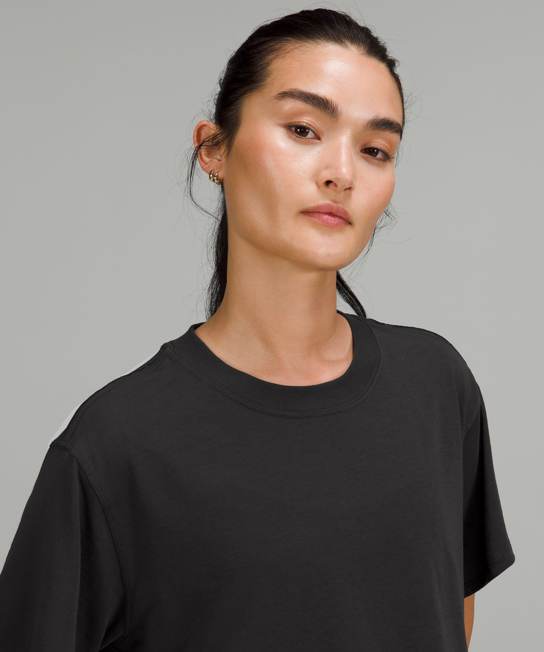 Shop Lululemon All Yours Cropped T-shirt In Black
