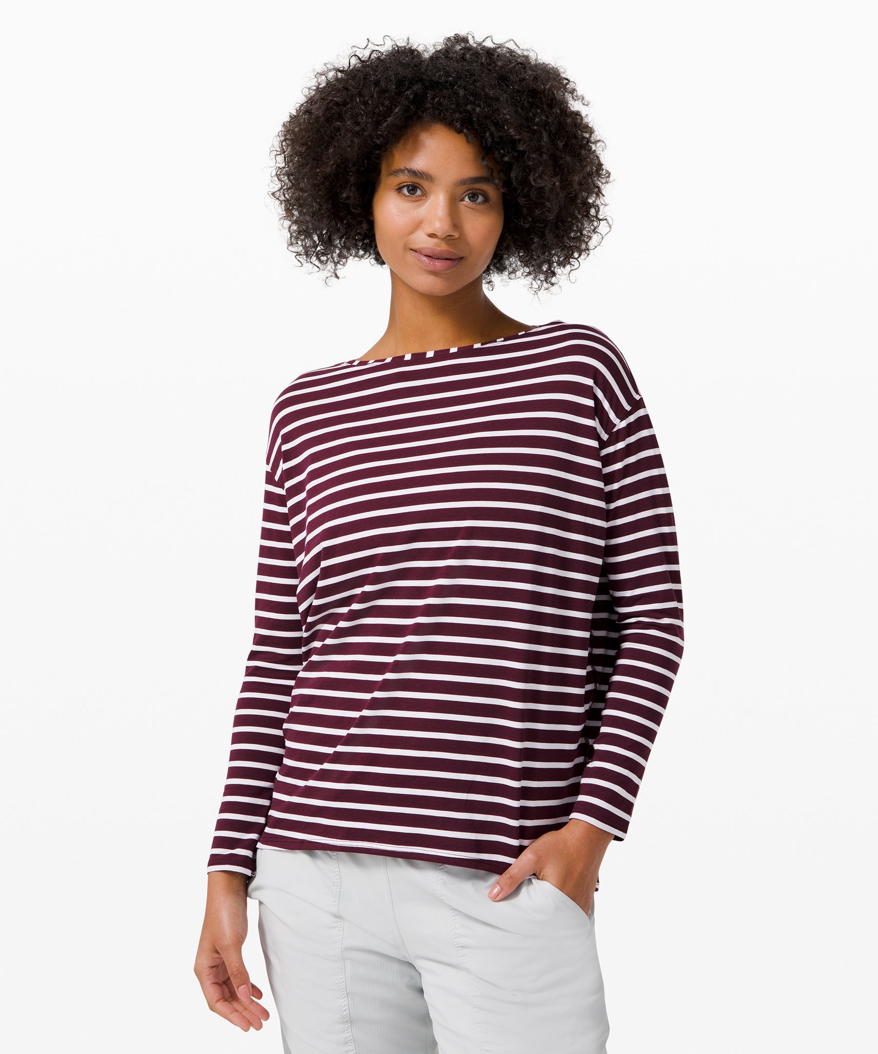 Lululemon Back In Action Long Sleeve In Multi