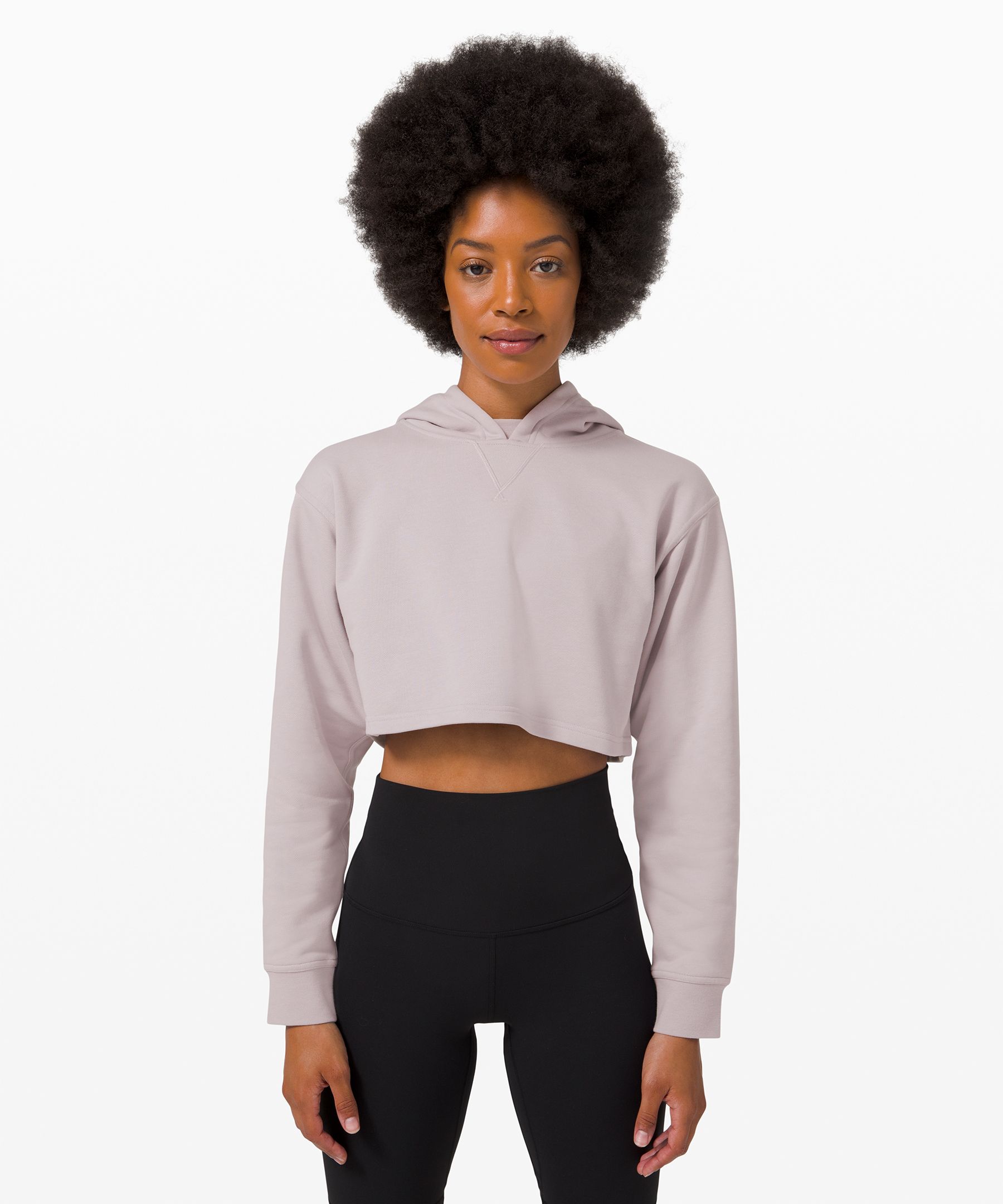 Lululemon All Yours Cropped Hoodie In Wisteria Purple