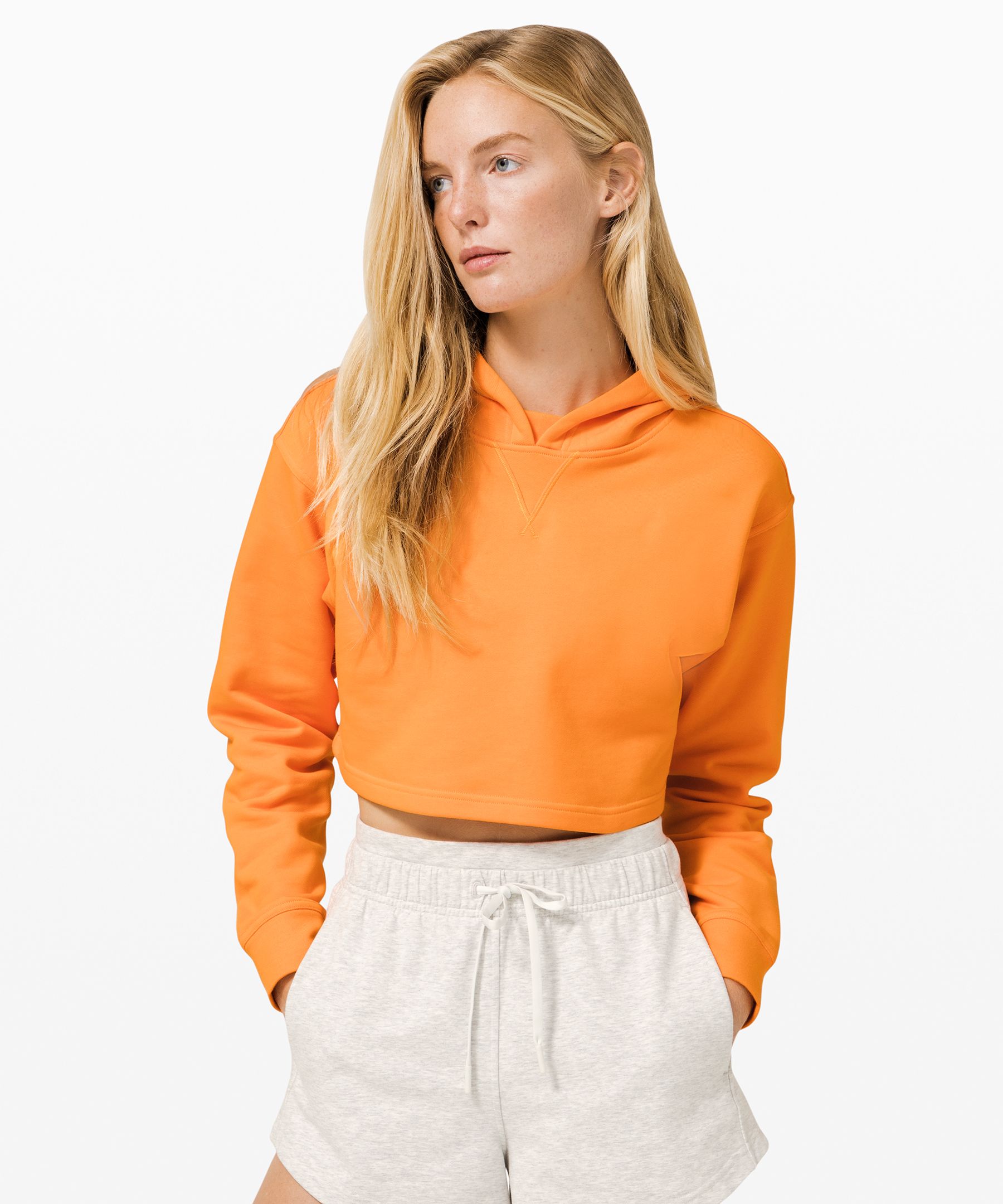 Cropped hoodie outlet orange