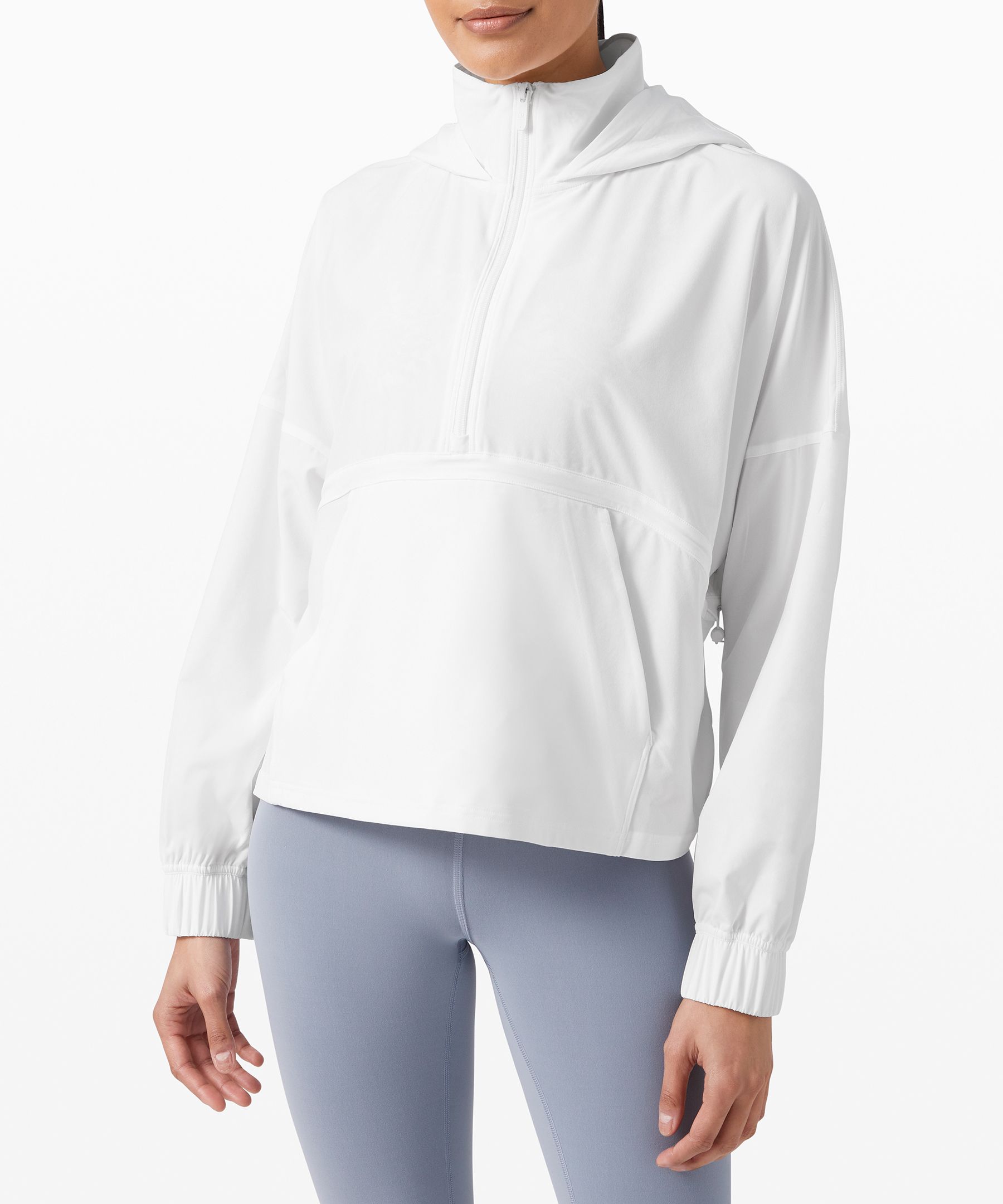 Lululemon All Day Breeze Pullover Hoodie In White