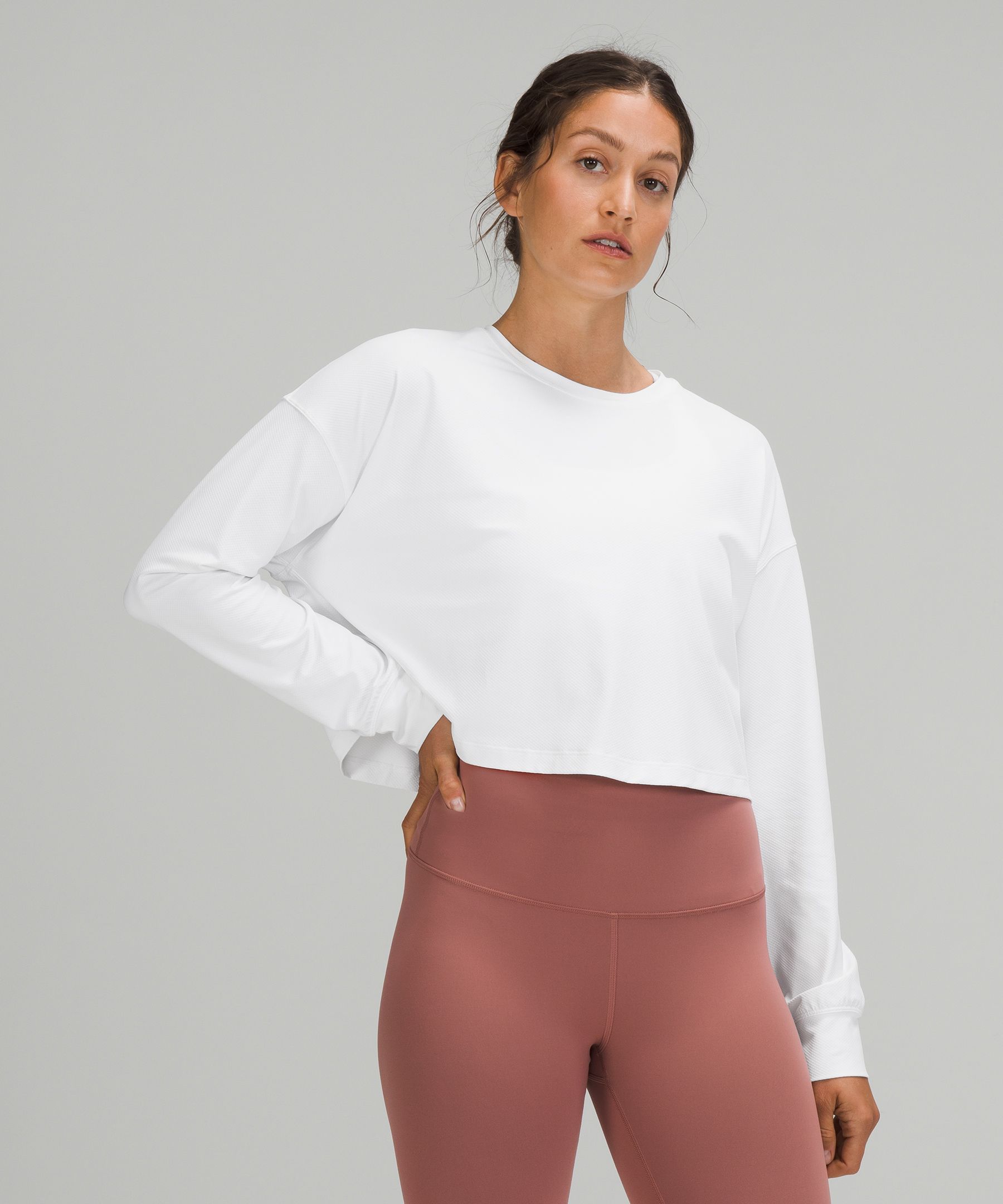Lululemon Muscle Love Long Sleeve Shirt In White