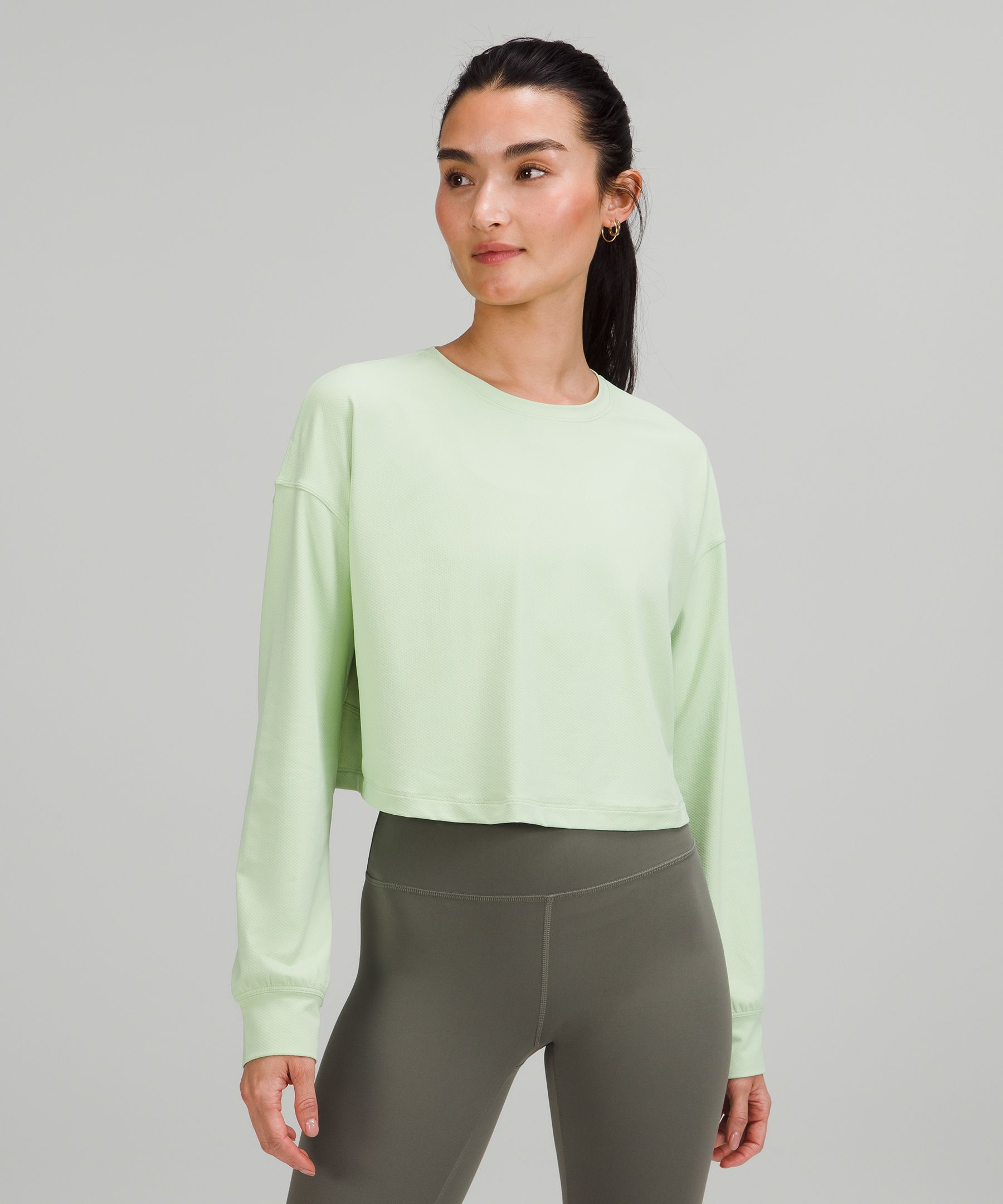 Lululemon Muscle Love Long Sleeve Shirt In Green