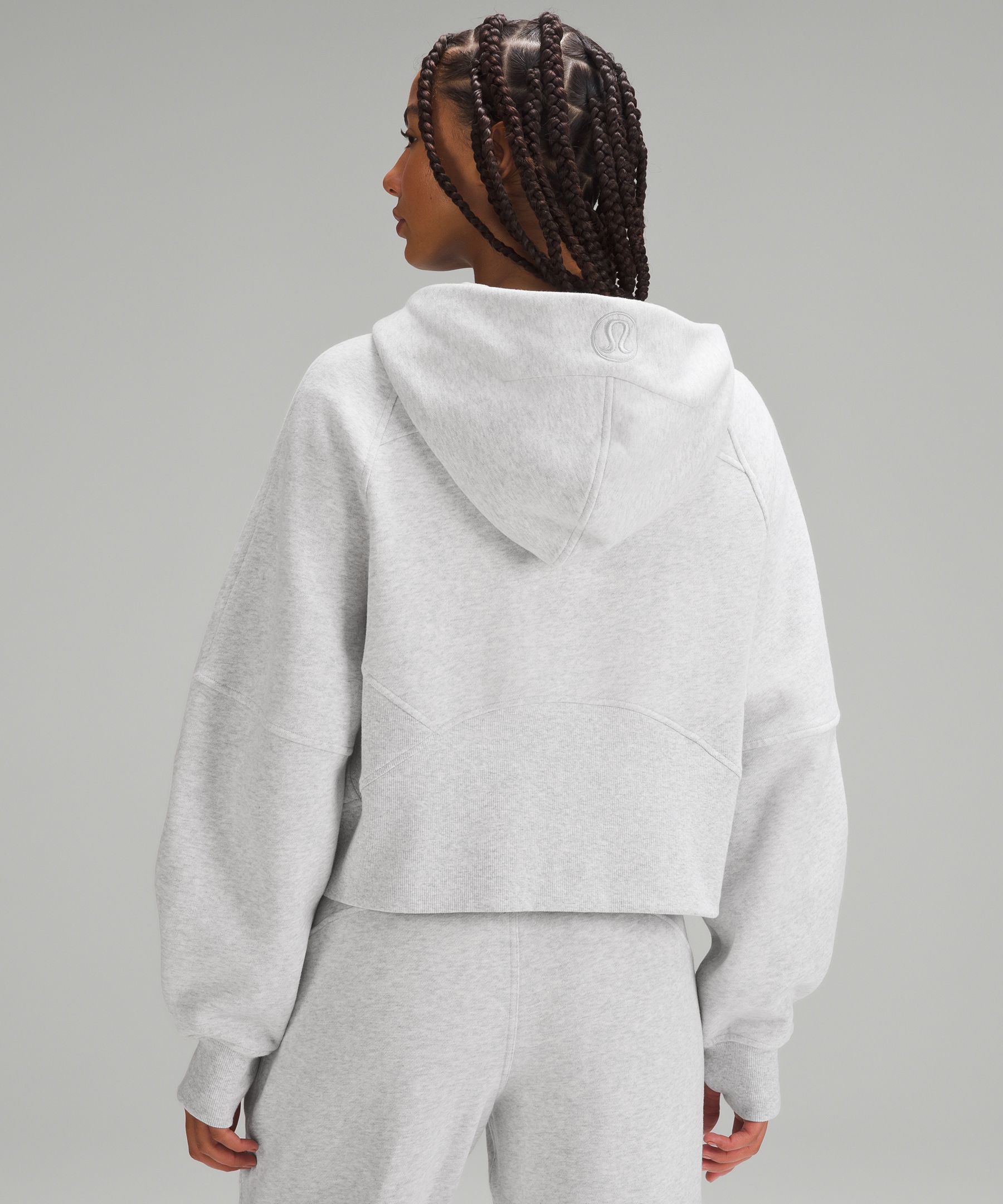 Shop Lululemon Scuba Oversized Half-zip Hoodie In Heathered Core Ultra Light Grey
