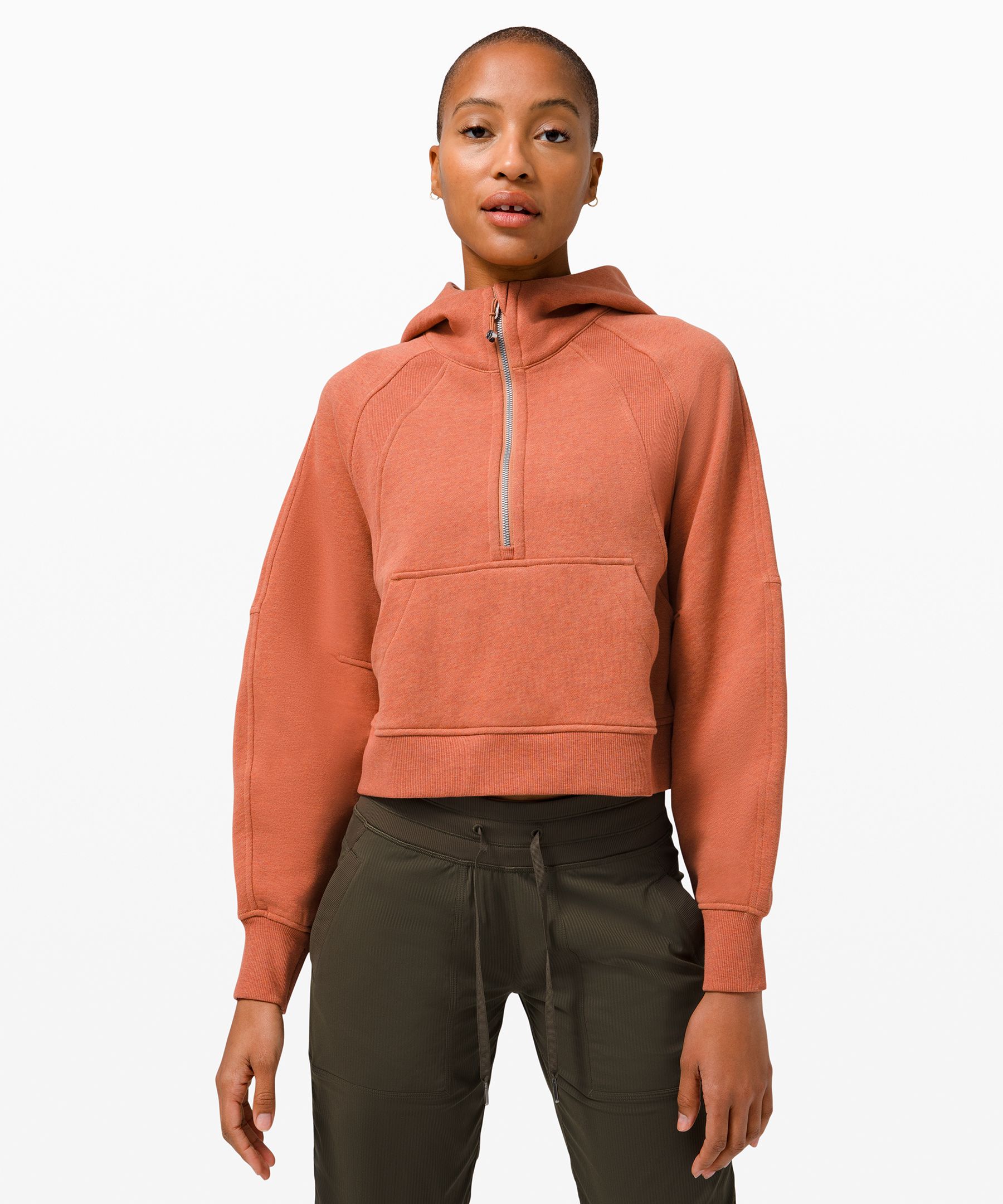 Lululemon Scuba Oversized 1/2 Zip Hoodie In Orange | ModeSens