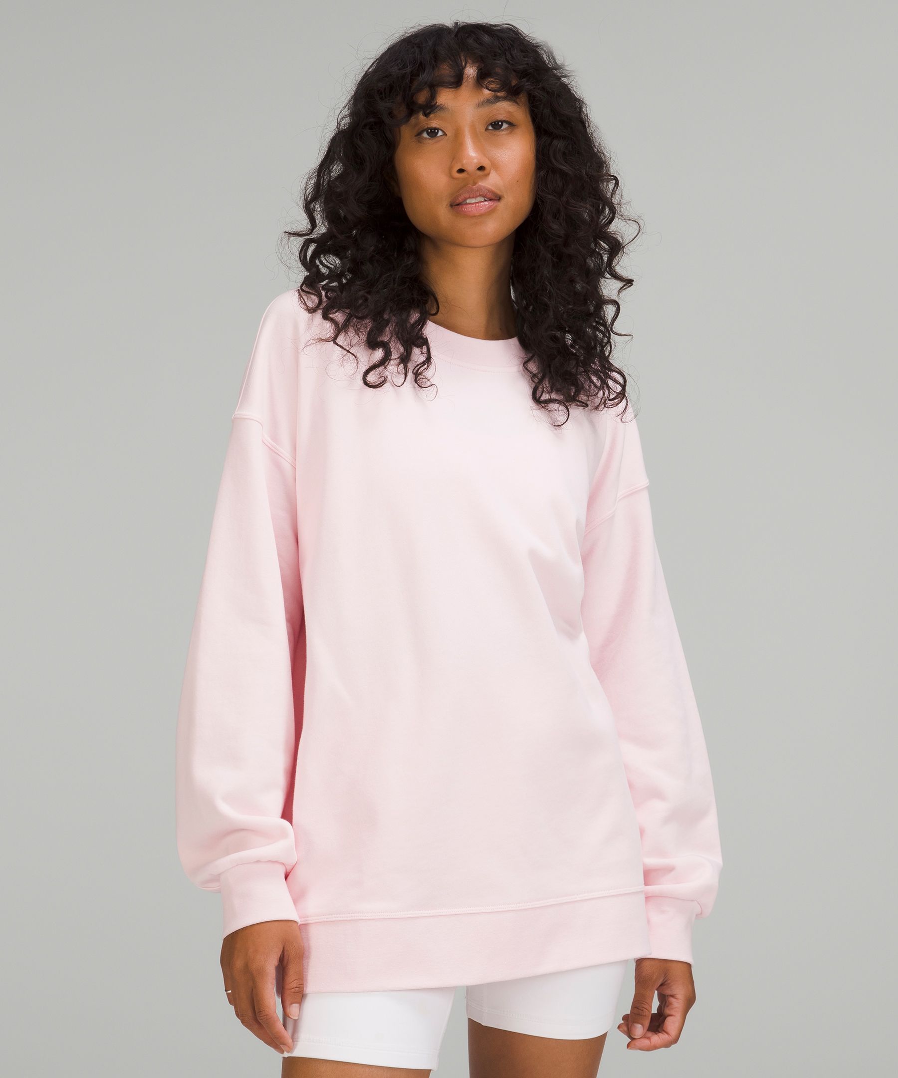 Lululemon Perfectly Oversized Crew In Strawberry Milkshake