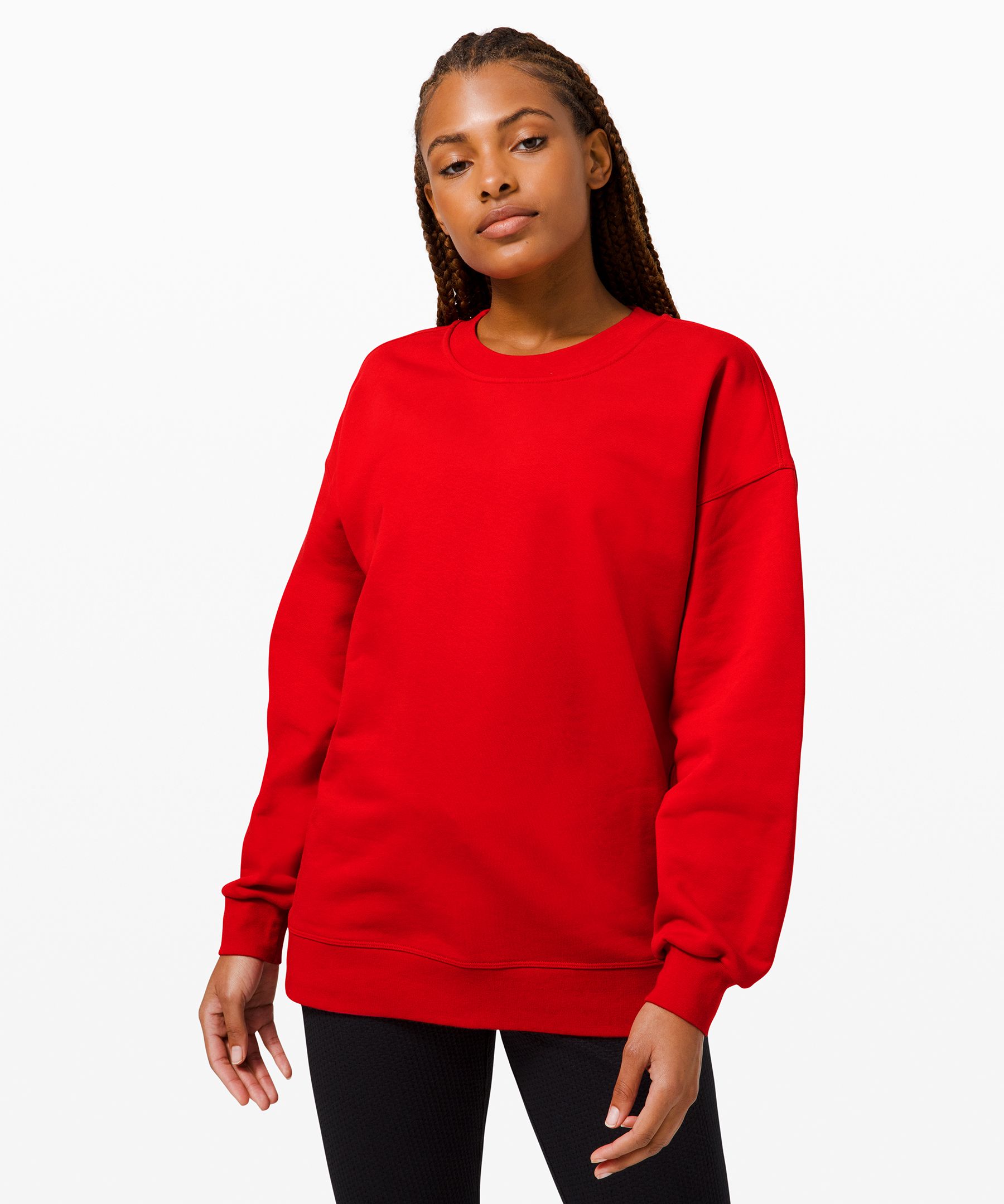 Oversized crew hot sale neck womens