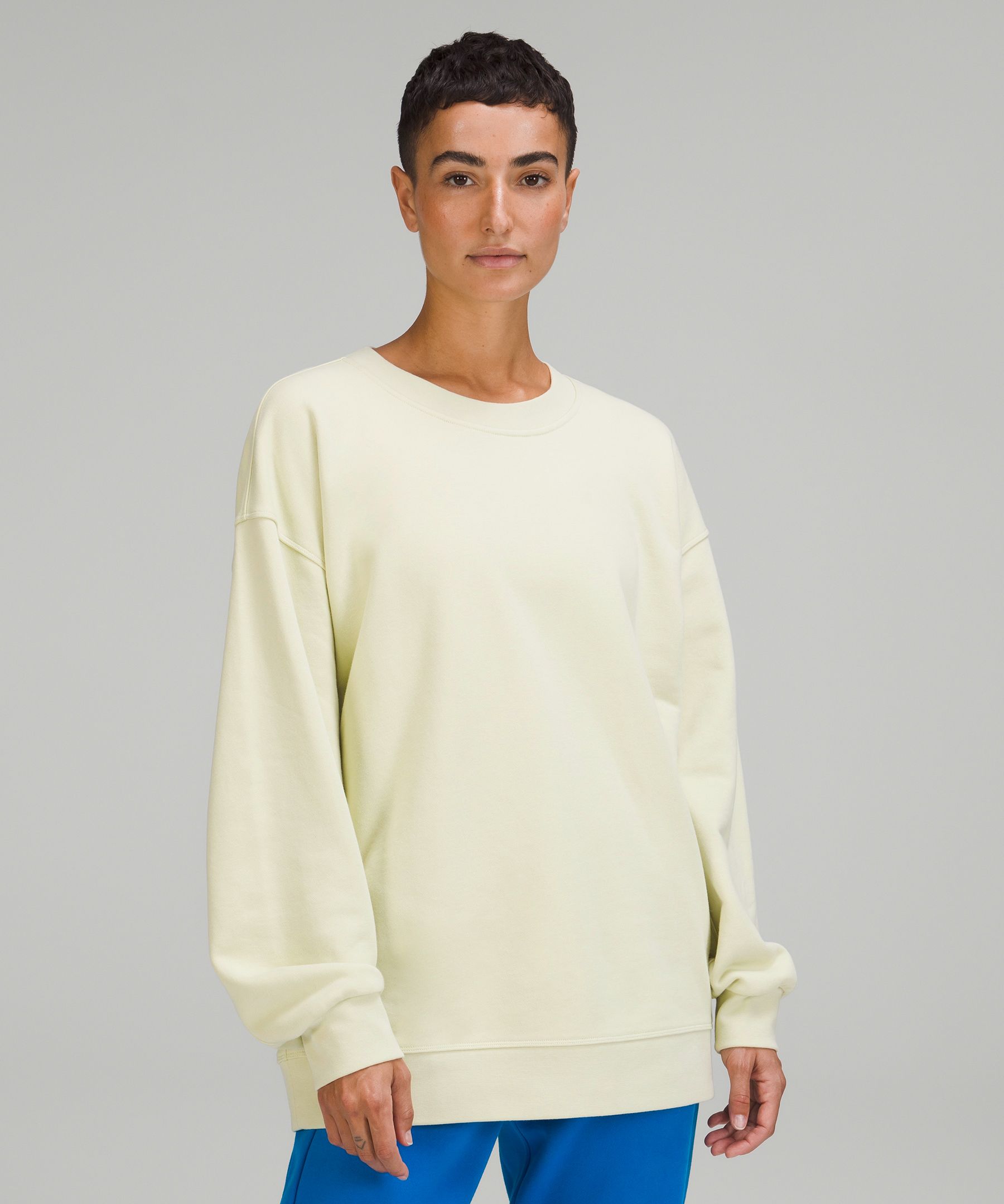 Lululemon Size 12 Perfectly Oversized Crew Sweatshirt Cream Off White Like  New