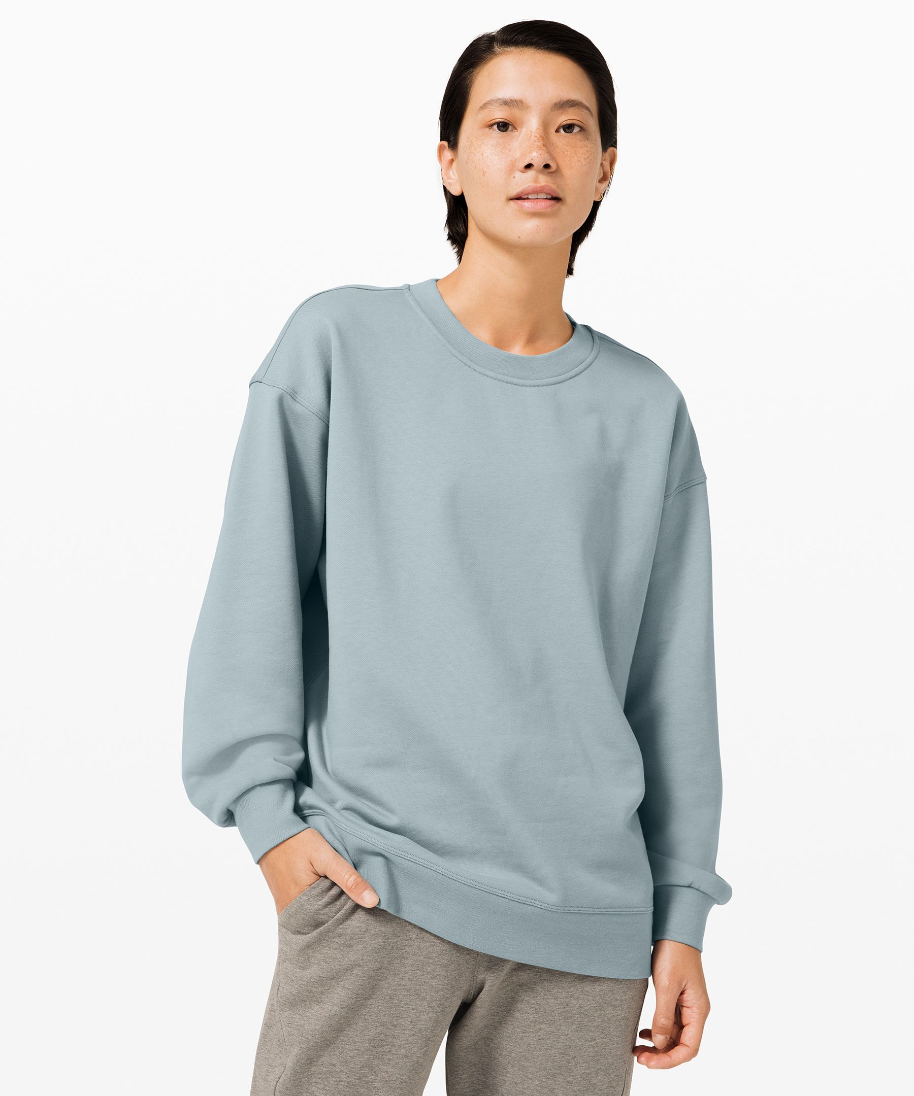 Lululemon Perfectly Oversized Crew In Blue