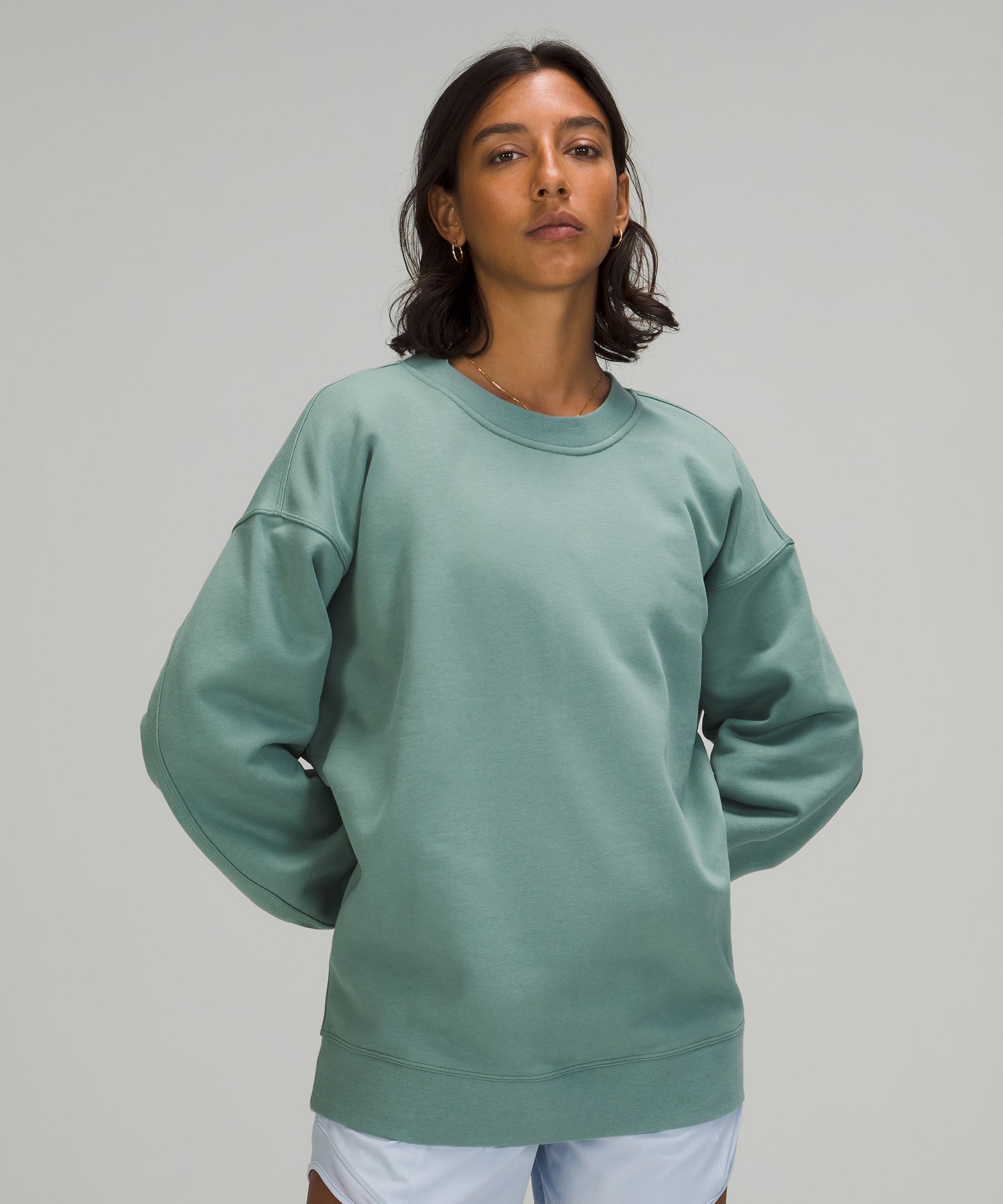 Lululemon Perfectly Oversized Crew In Green