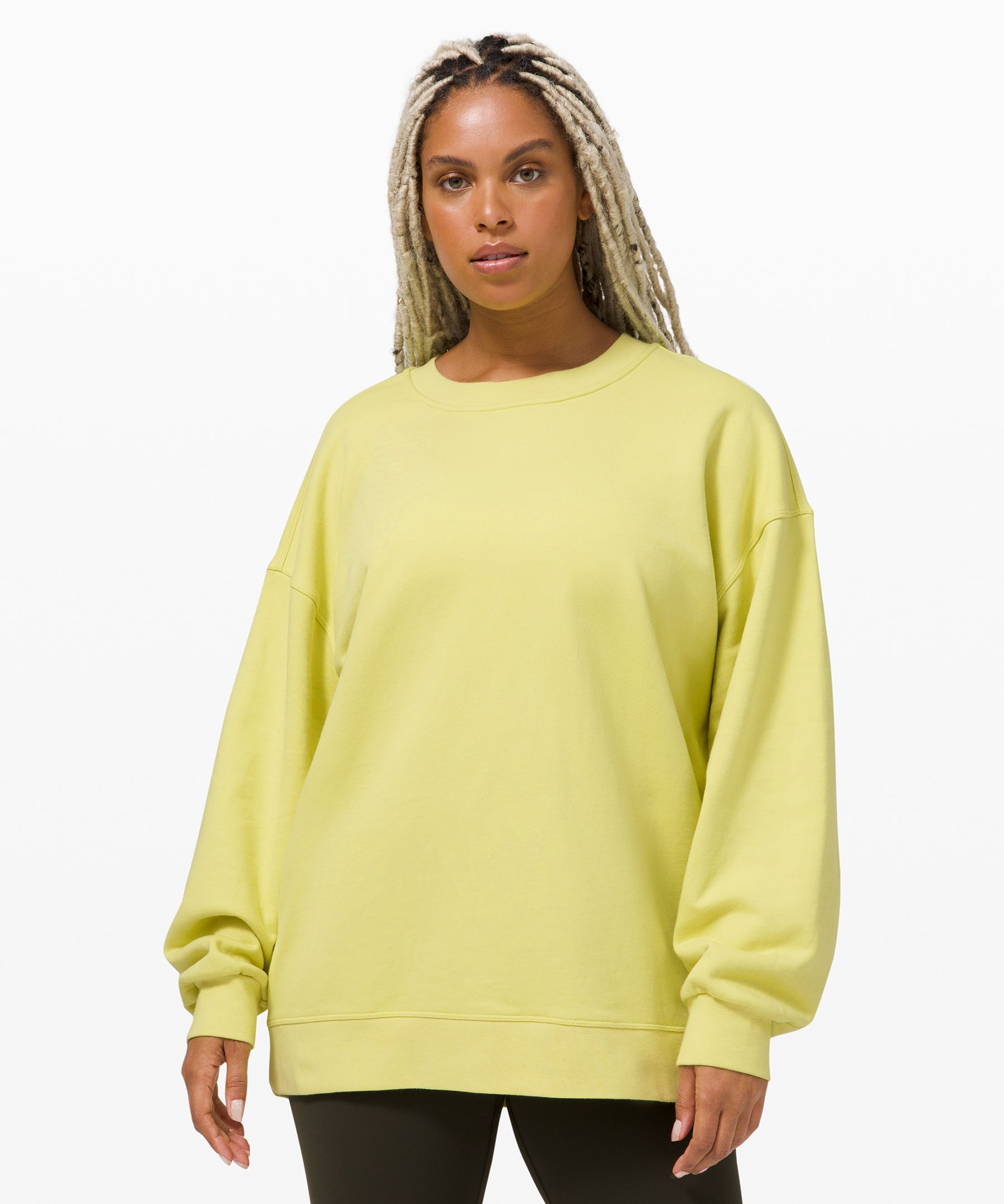 Lululemon Perfectly Oversized Crew In Yellow