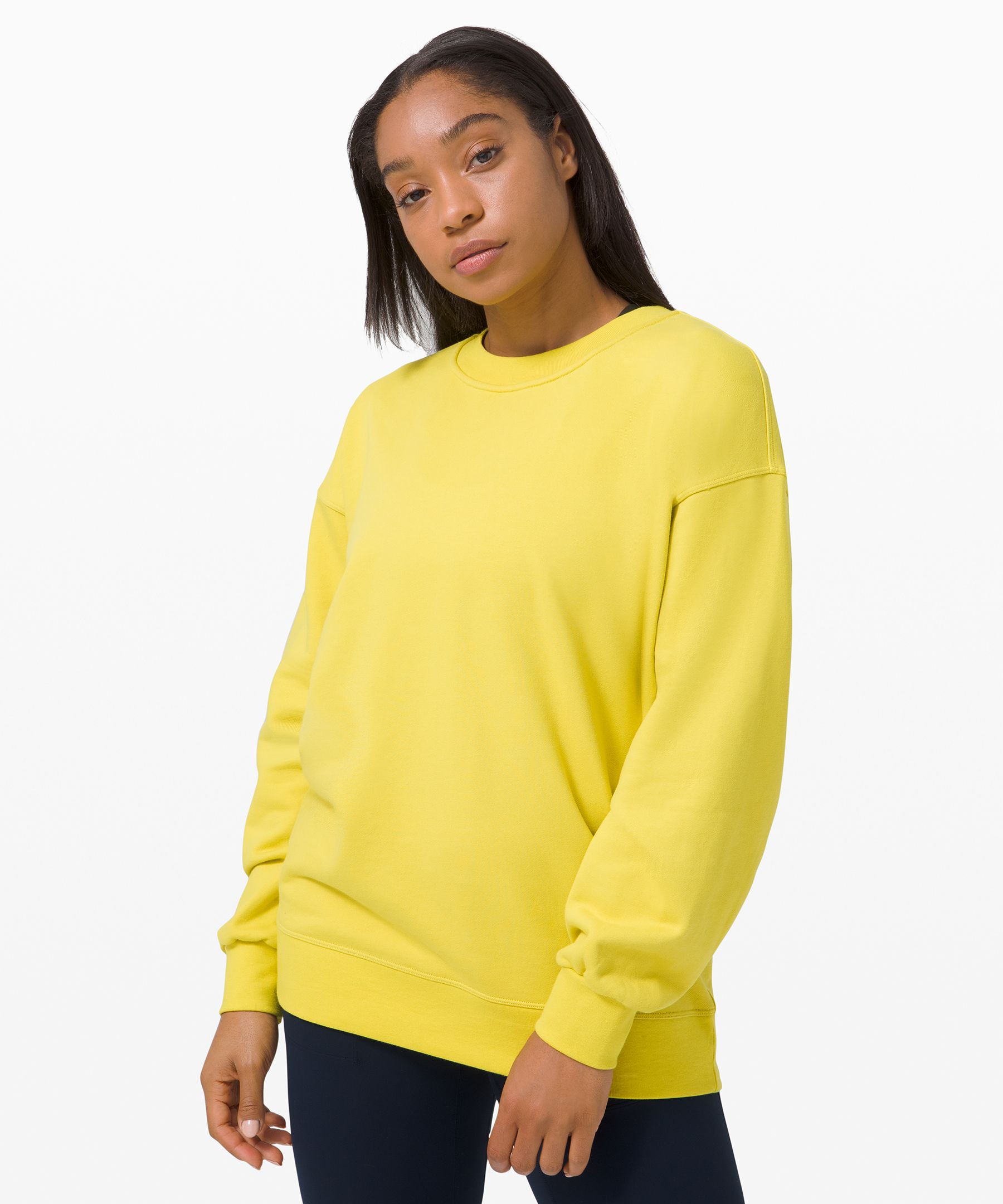 Lululemon Perfectly Oversized Crew In Yellow