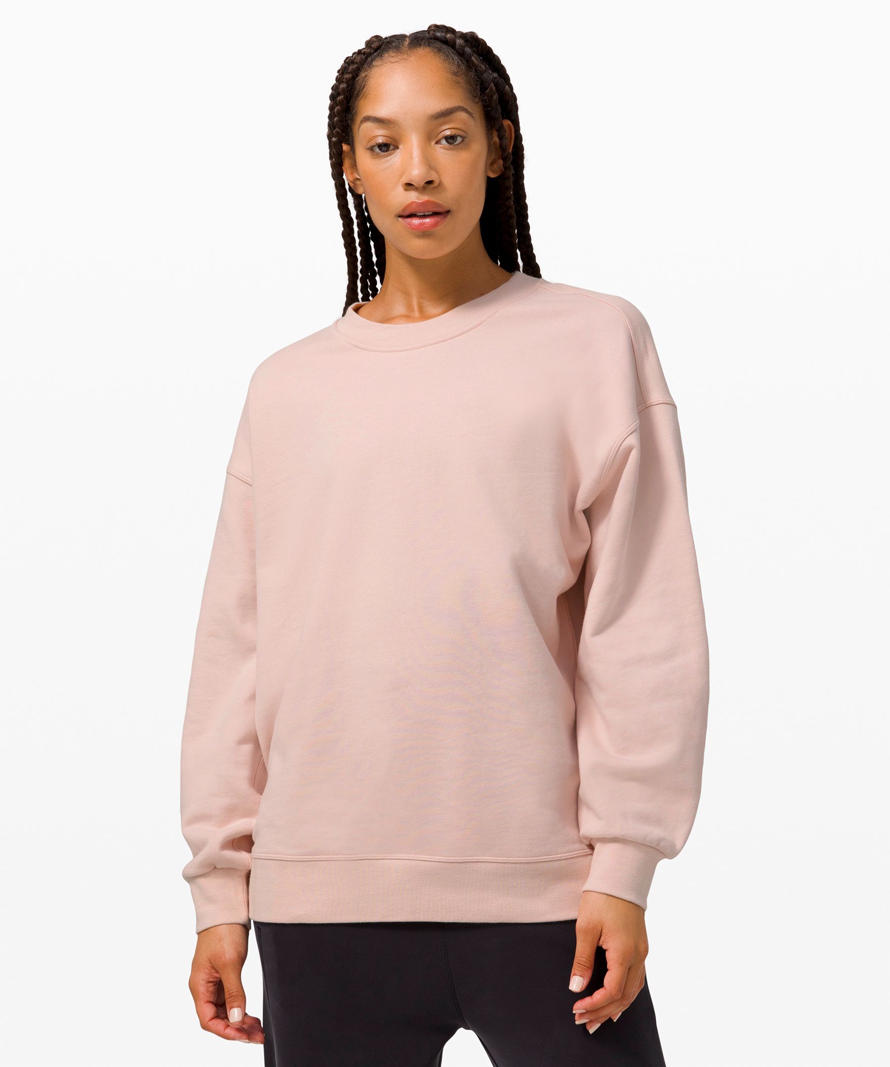 Lululemon Perfectly Oversized Crew In Pink