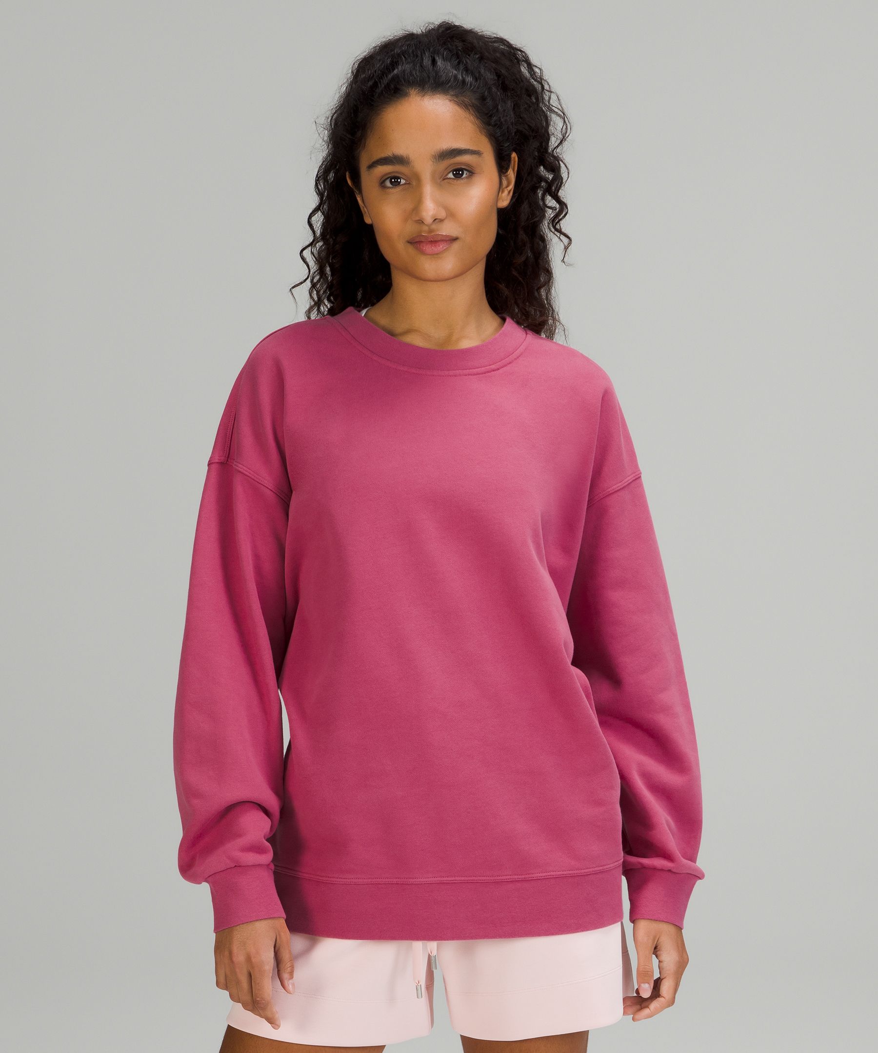 Lululemon Perfectly Oversized Crew Sweatshirt in Guava Pink size 10