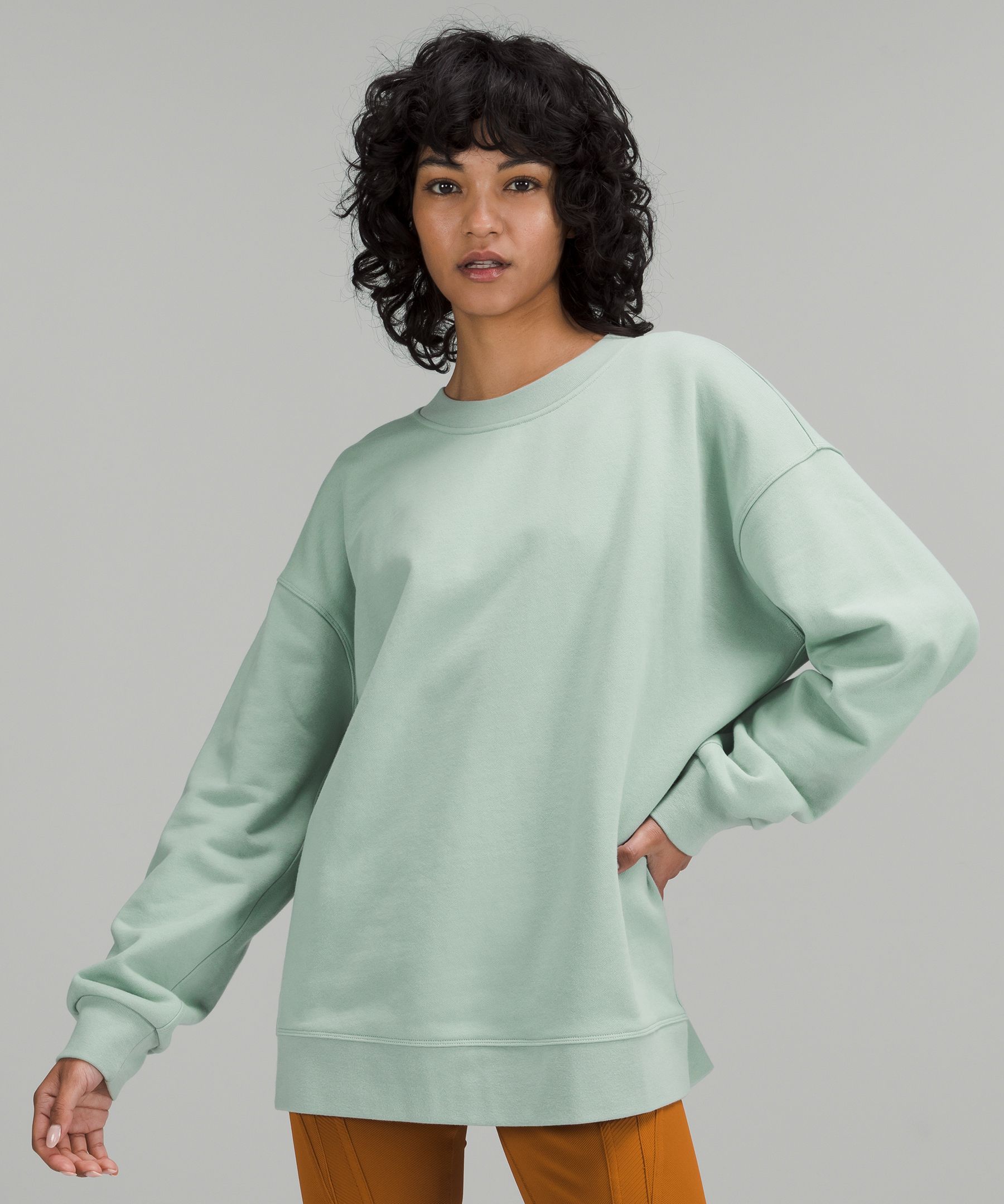Lululemon Perfectly Oversized Crew In Silver Blue