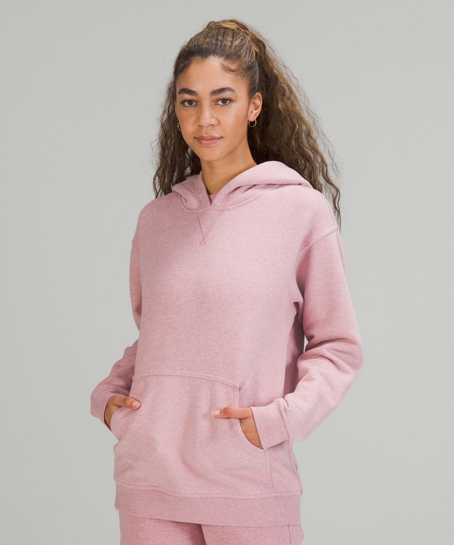 Lululemon All Yours Fleece Hoodie In Heathered Pink Taupe | ModeSens