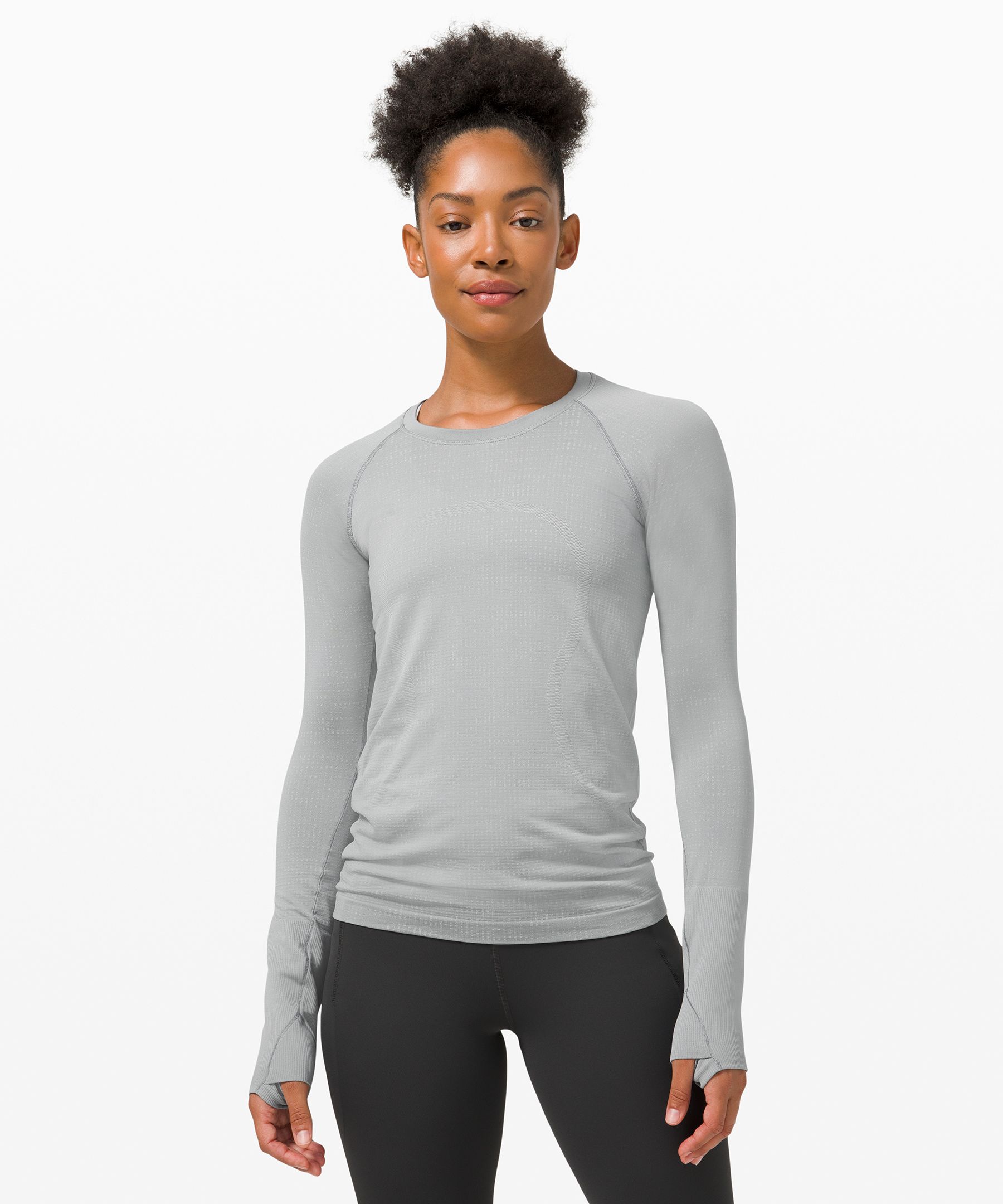 lululemon swiftly tech long sleeve grey