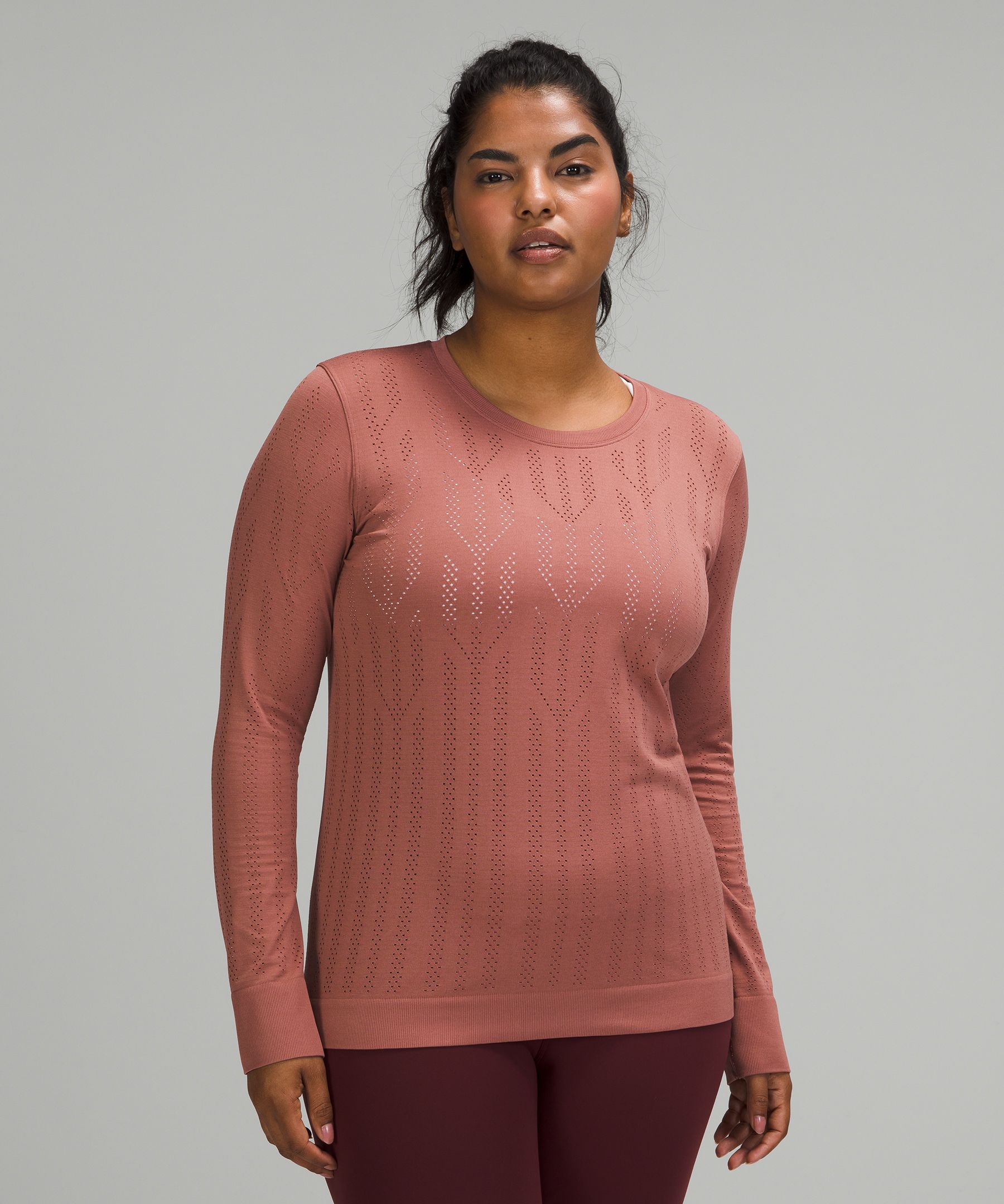 lululemon athletica Swiftly Relaxed Long-sleeve Shirt in Red