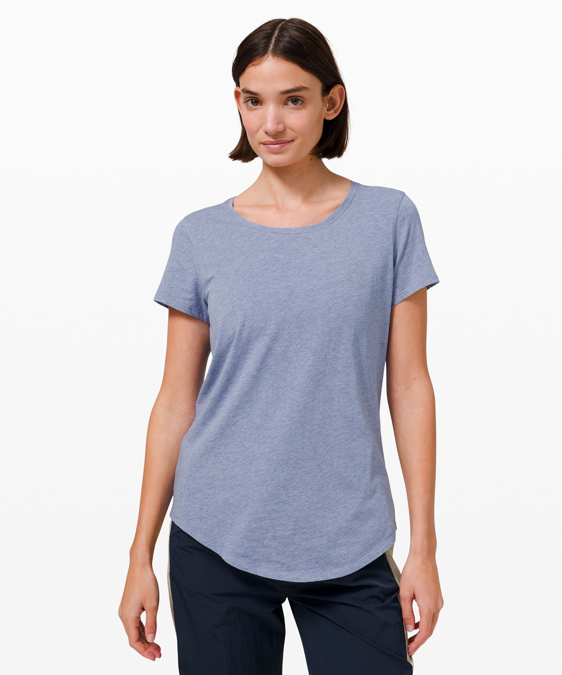 Lululemon Love Crew Short Sleeve T-shirt Lightweight In Heathered Water Drop