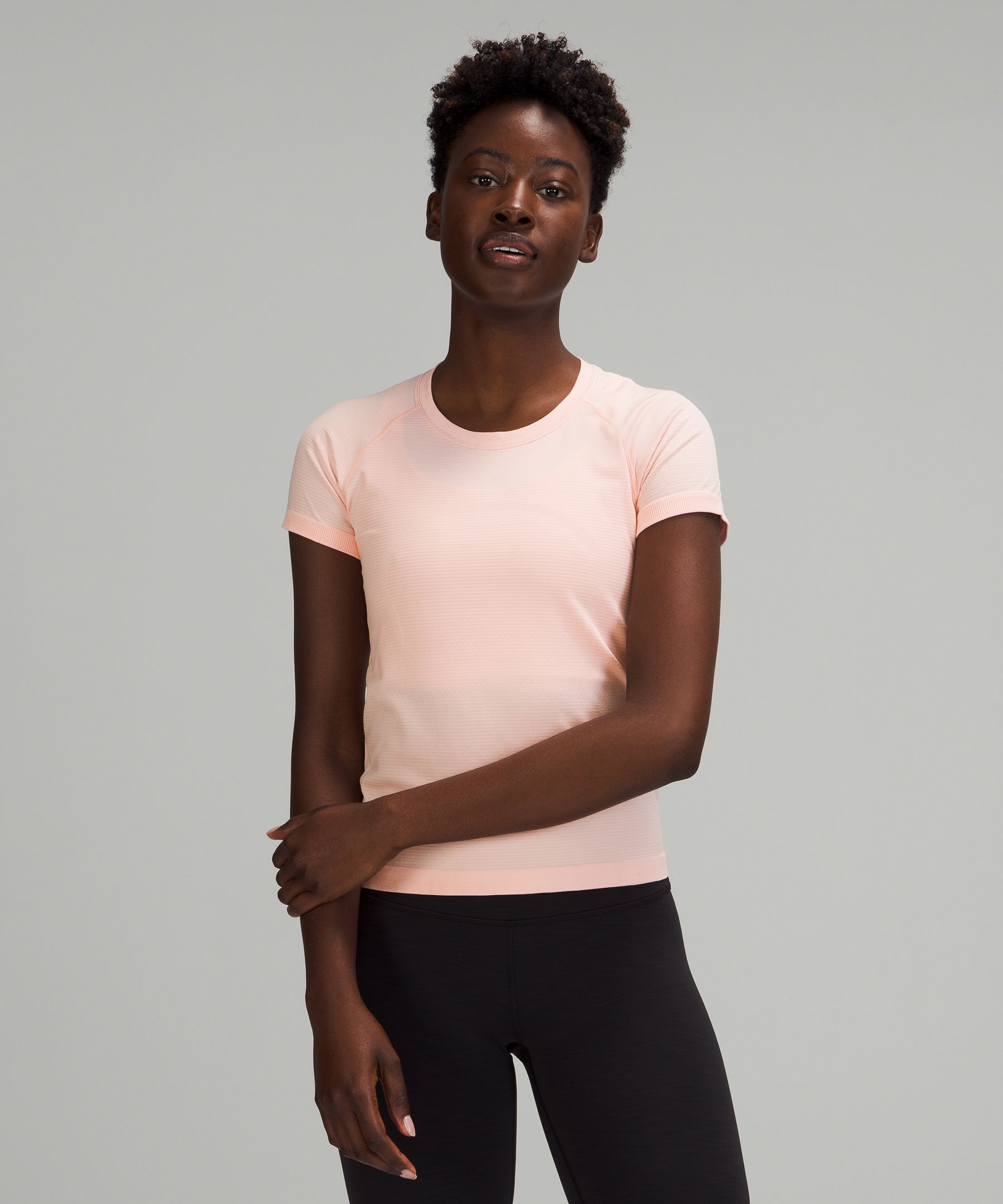 Lululemon Swiftly Tech Short Sleeve Shirt 2.0 Race Length In Pink Mist
