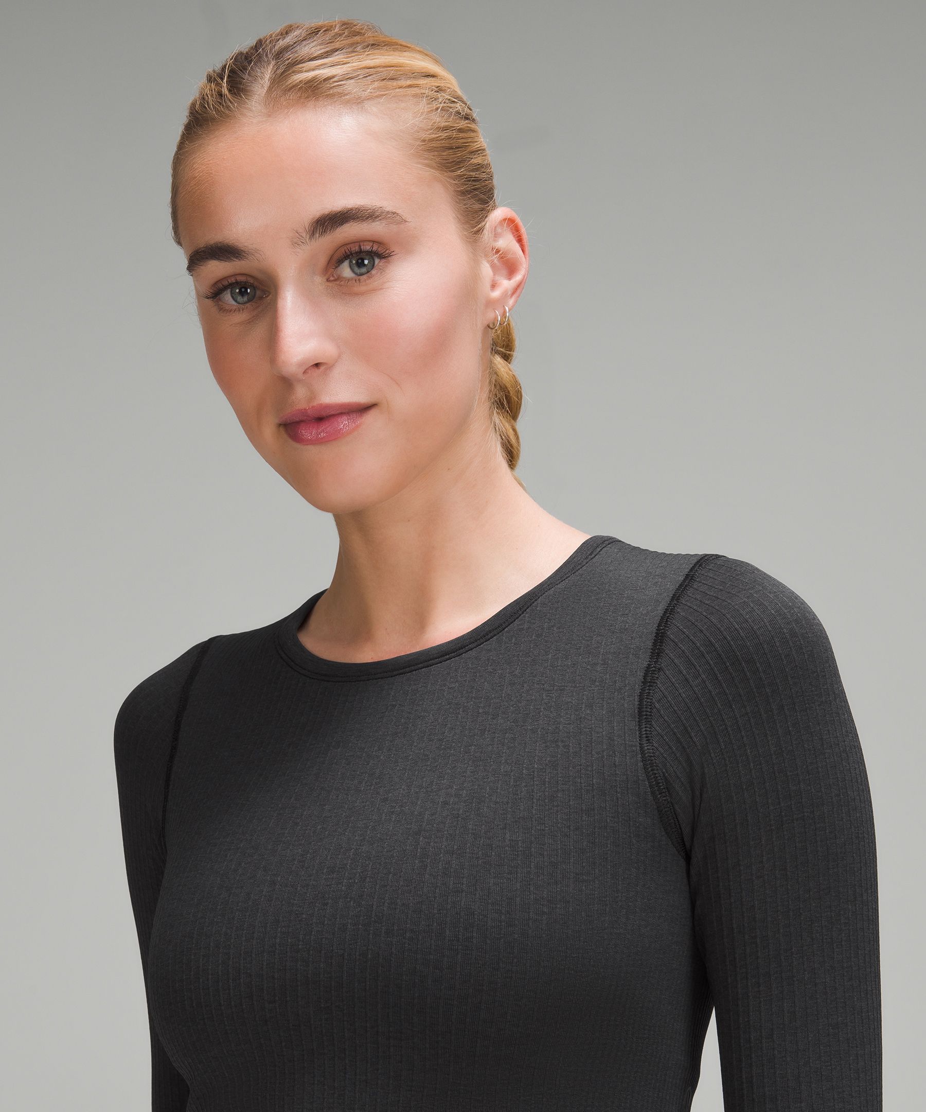 Lululemon Ebb to Street Long Sleeve Stretch Cropped Pullover Top