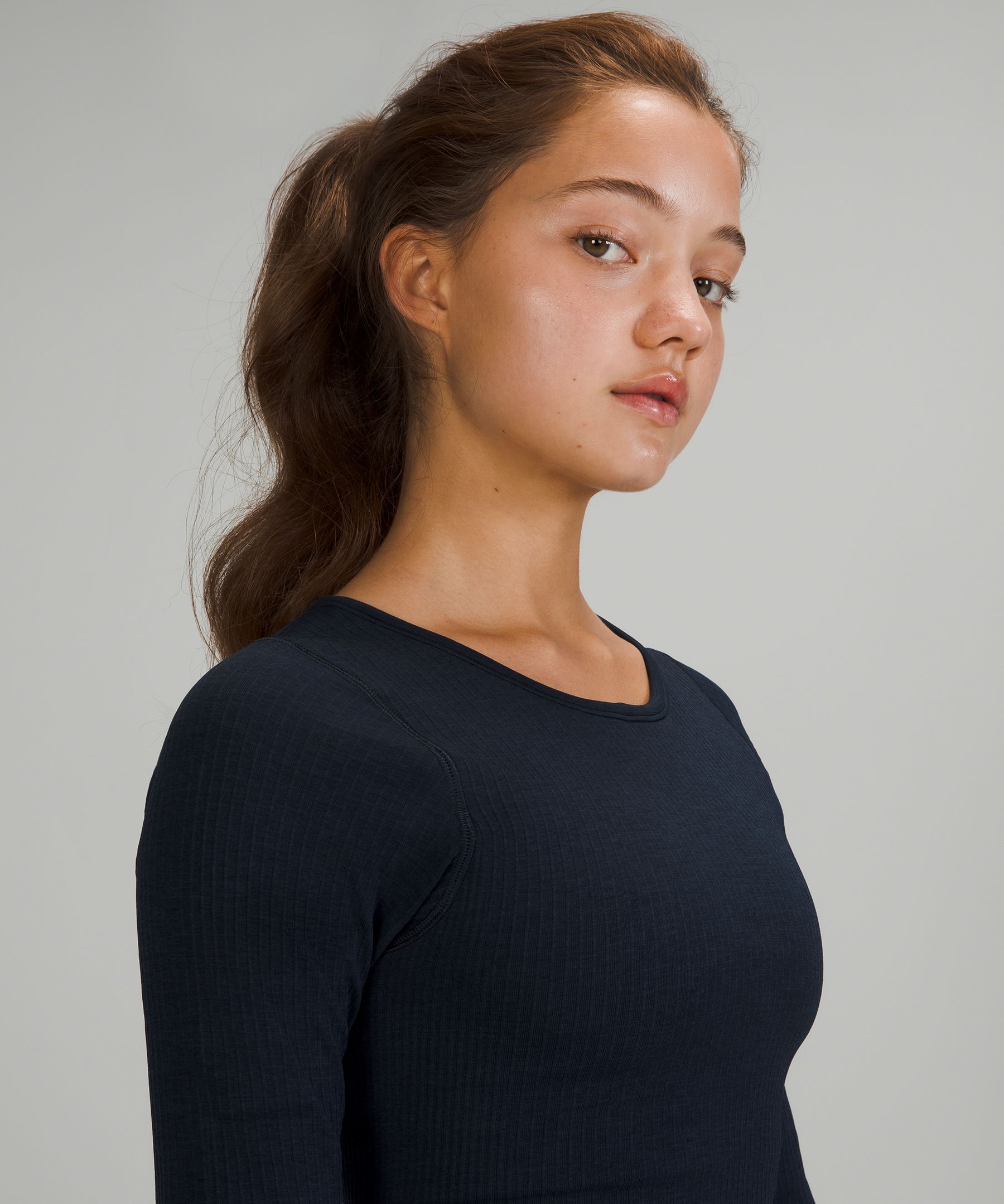 Ombré Long Sleeve Crewneck Top