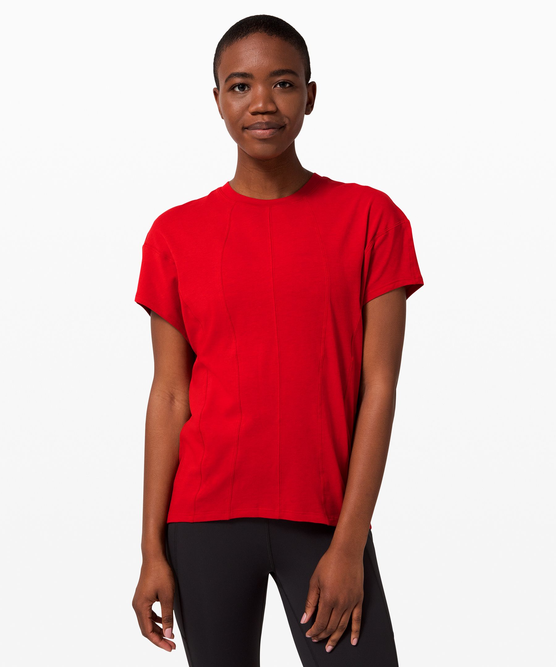 Lululemon Swiftly Relaxed Short Sleeve In Dark Red